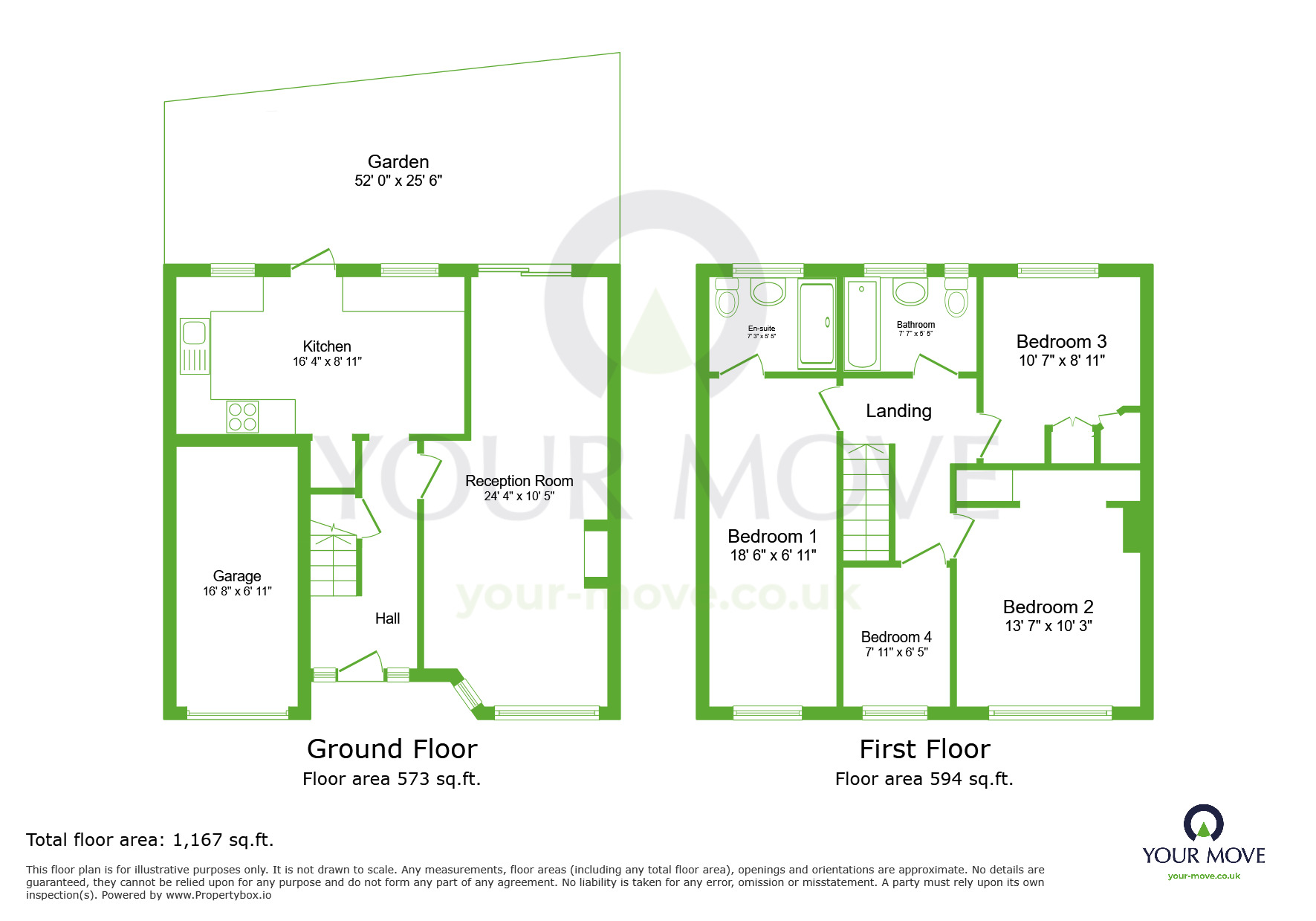 Floorplan of 4 bedroom Mid Terrace House for sale, Cedar Drive, Sutton At Hone, Kent, DA4