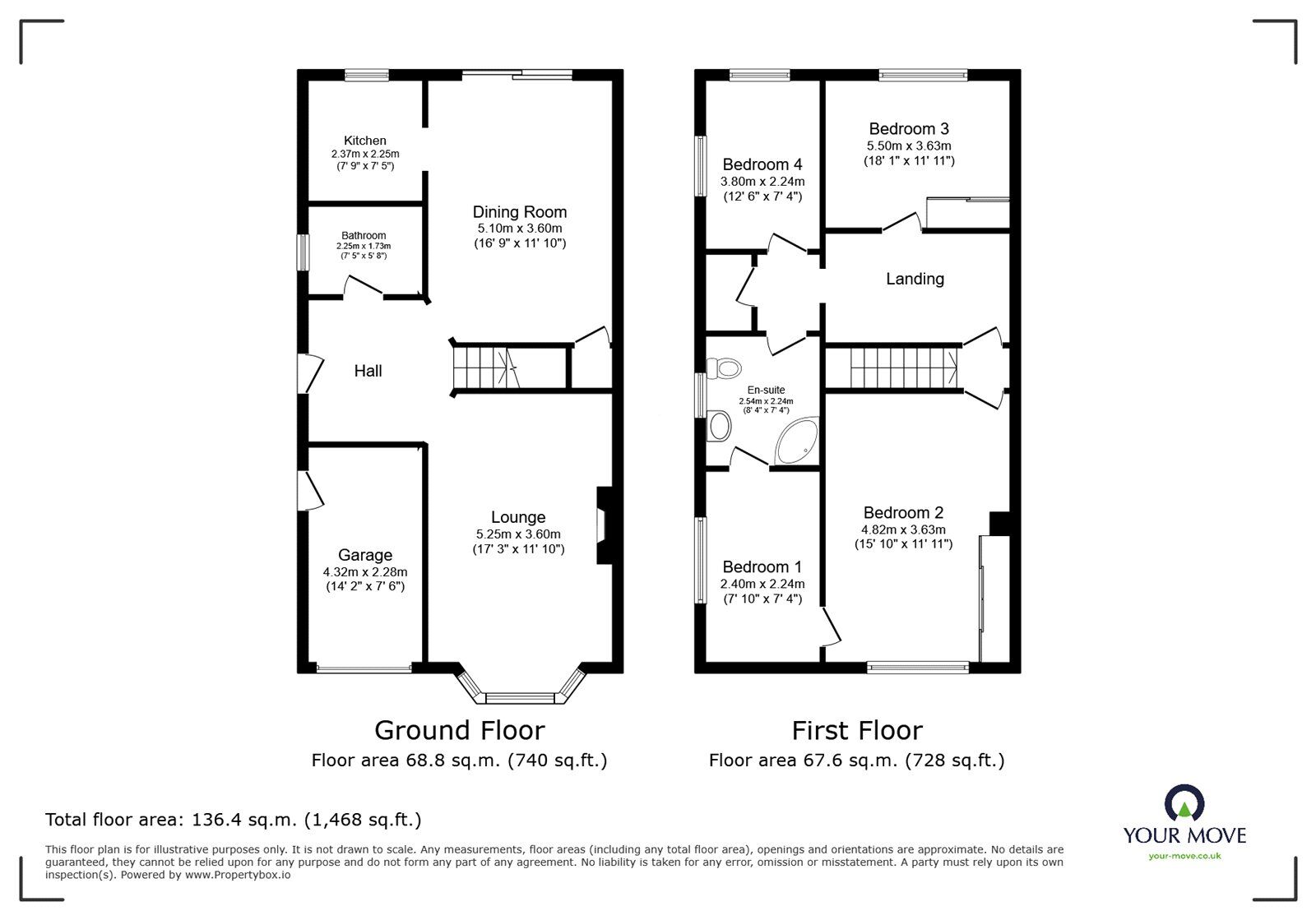 Floorplan of 3 bedroom Semi Detached House for sale, Heathwood Gardens, Swanley, Kent, BR8