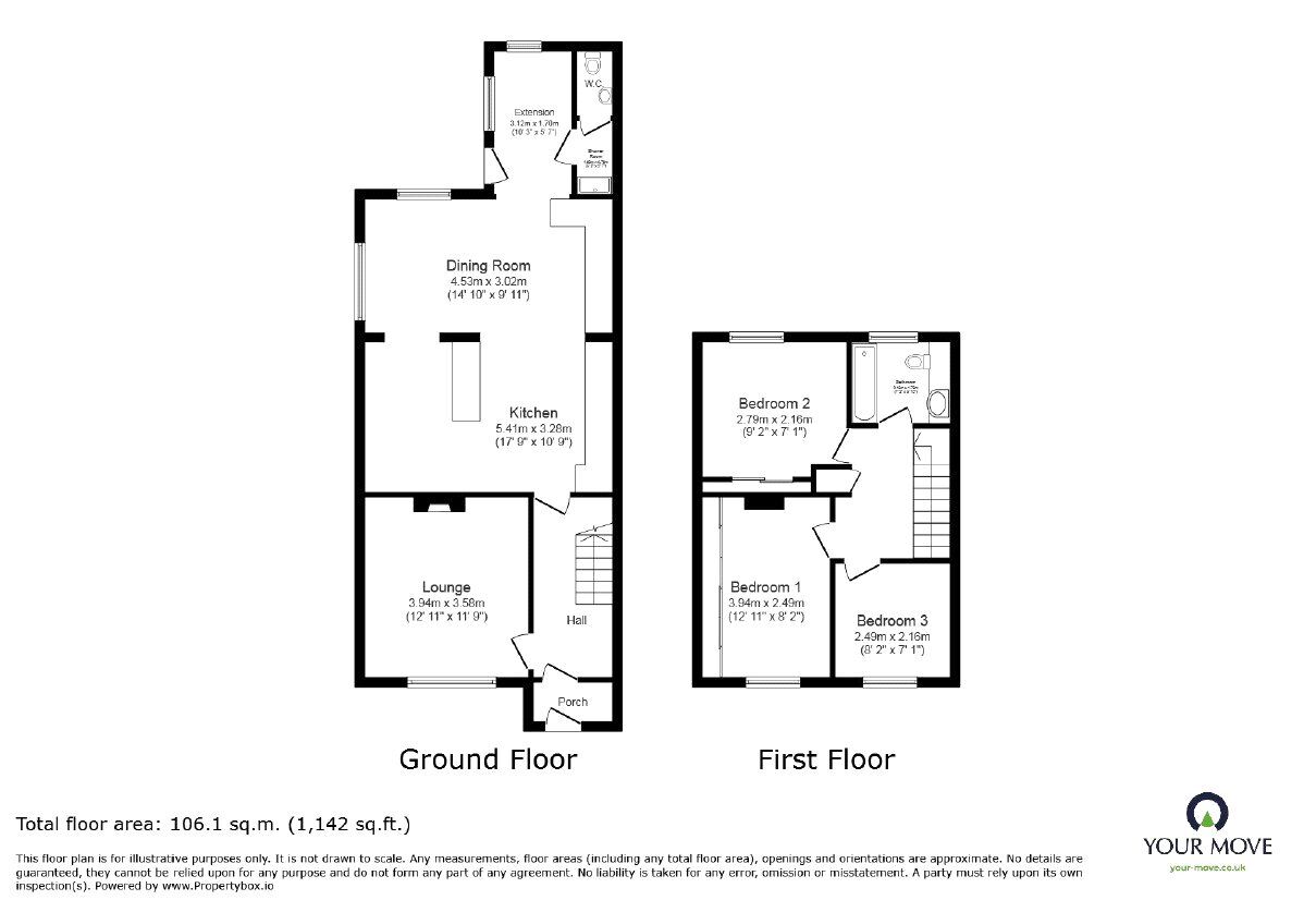 Floorplan of 3 bedroom Semi Detached House for sale, Hollytree Avenue, Swanley, Kent, BR8