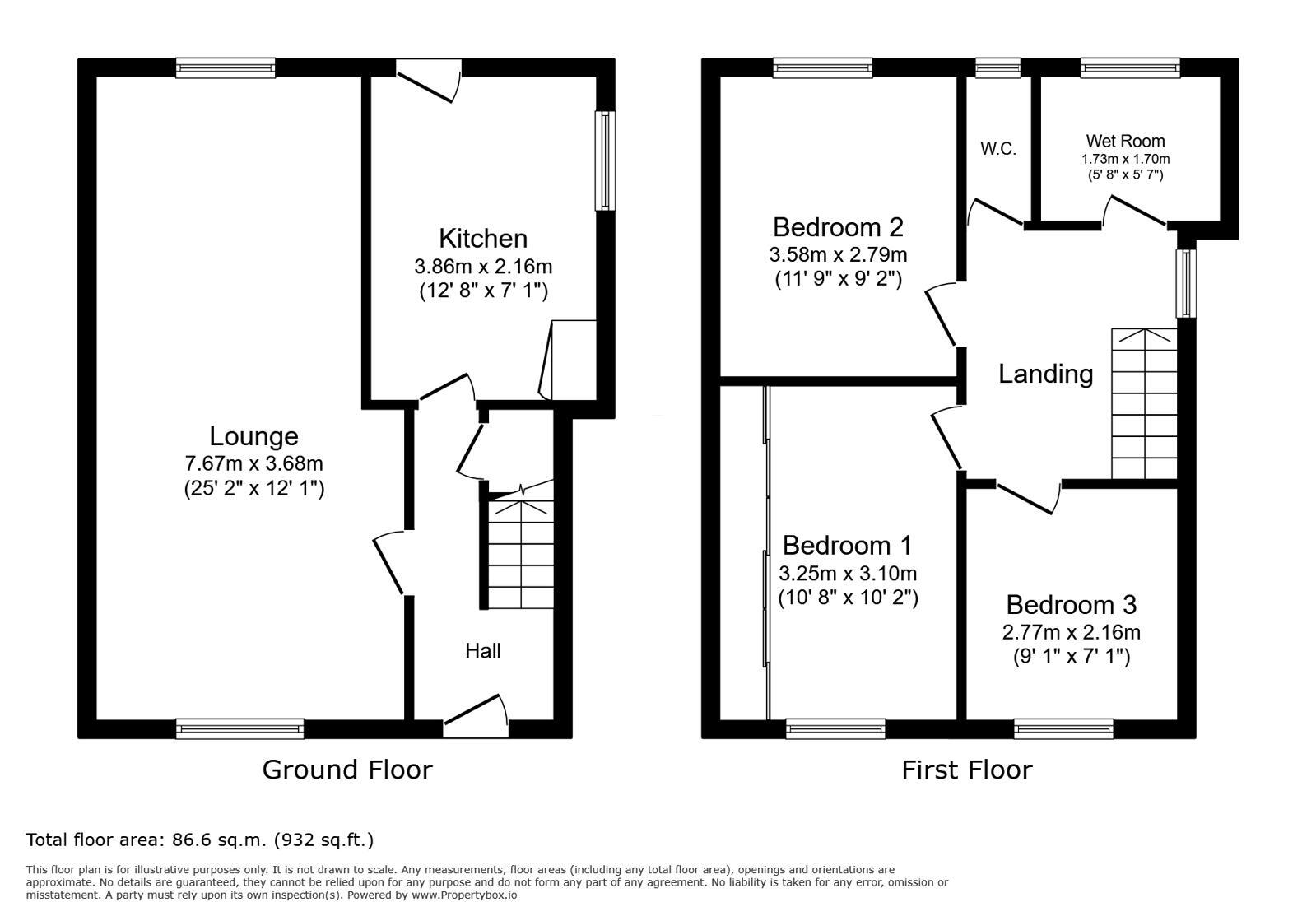 Floorplan of 3 bedroom Semi Detached House for sale, Phelps Close, West Kingsdown, Kent, TN15