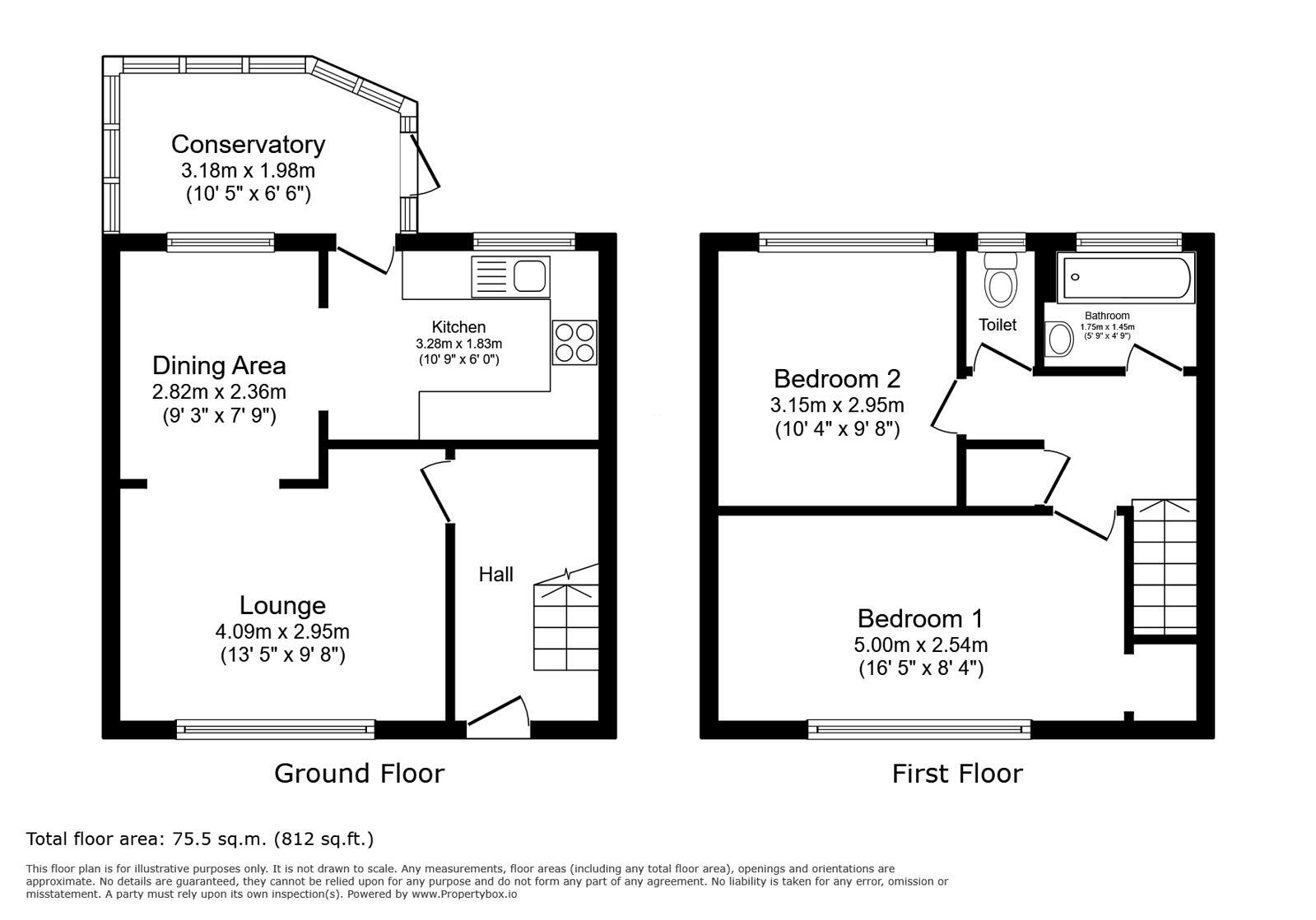 Floorplan of 2 bedroom End Terrace House for sale, Alder Way, Swanley, Kent, BR8