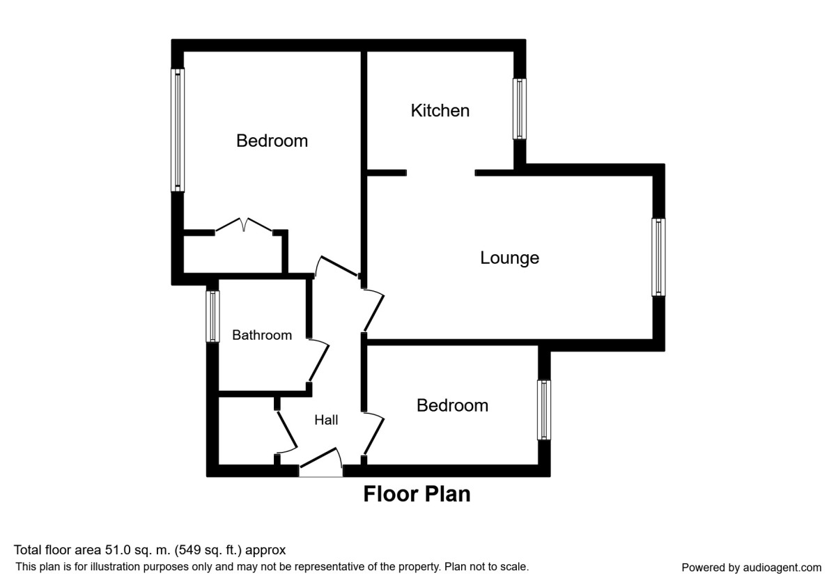 Floorplan of 2 bedroom  Flat to rent, Corbel Way, Eccles, Manchester, M30