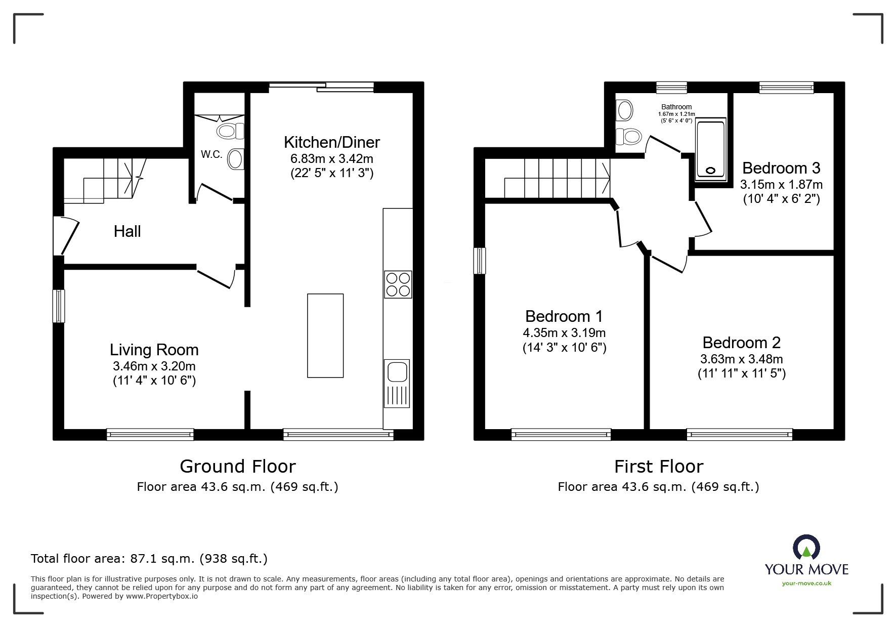 Floorplan of 3 bedroom Semi Detached House for sale, Folly Lane, Swinton, Greater Manchester, M27