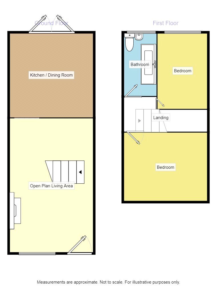 Floorplan of 2 bedroom End Terrace House to rent, Manchester Road, Wardley, Manchester, M27