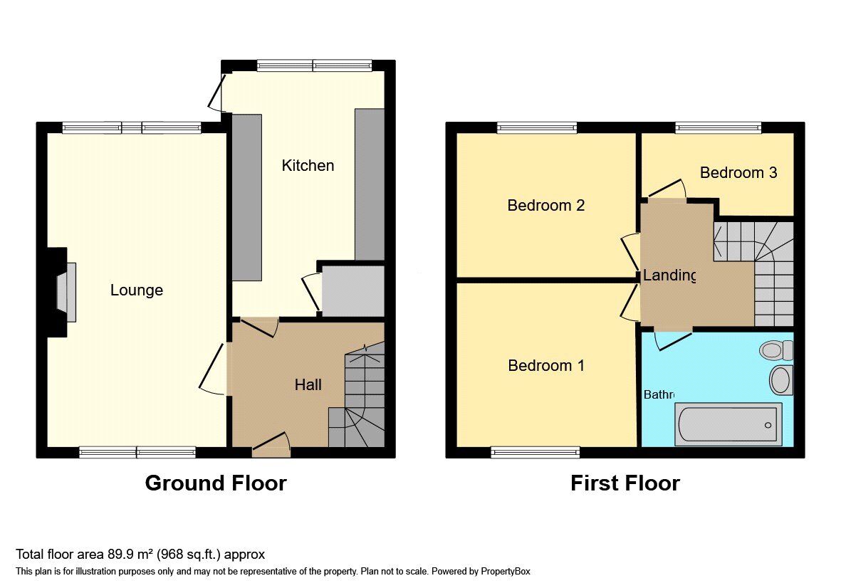 Floorplan of 3 bedroom Semi Detached House to rent, Avondale Drive, Salford, Greater Manchester, M6