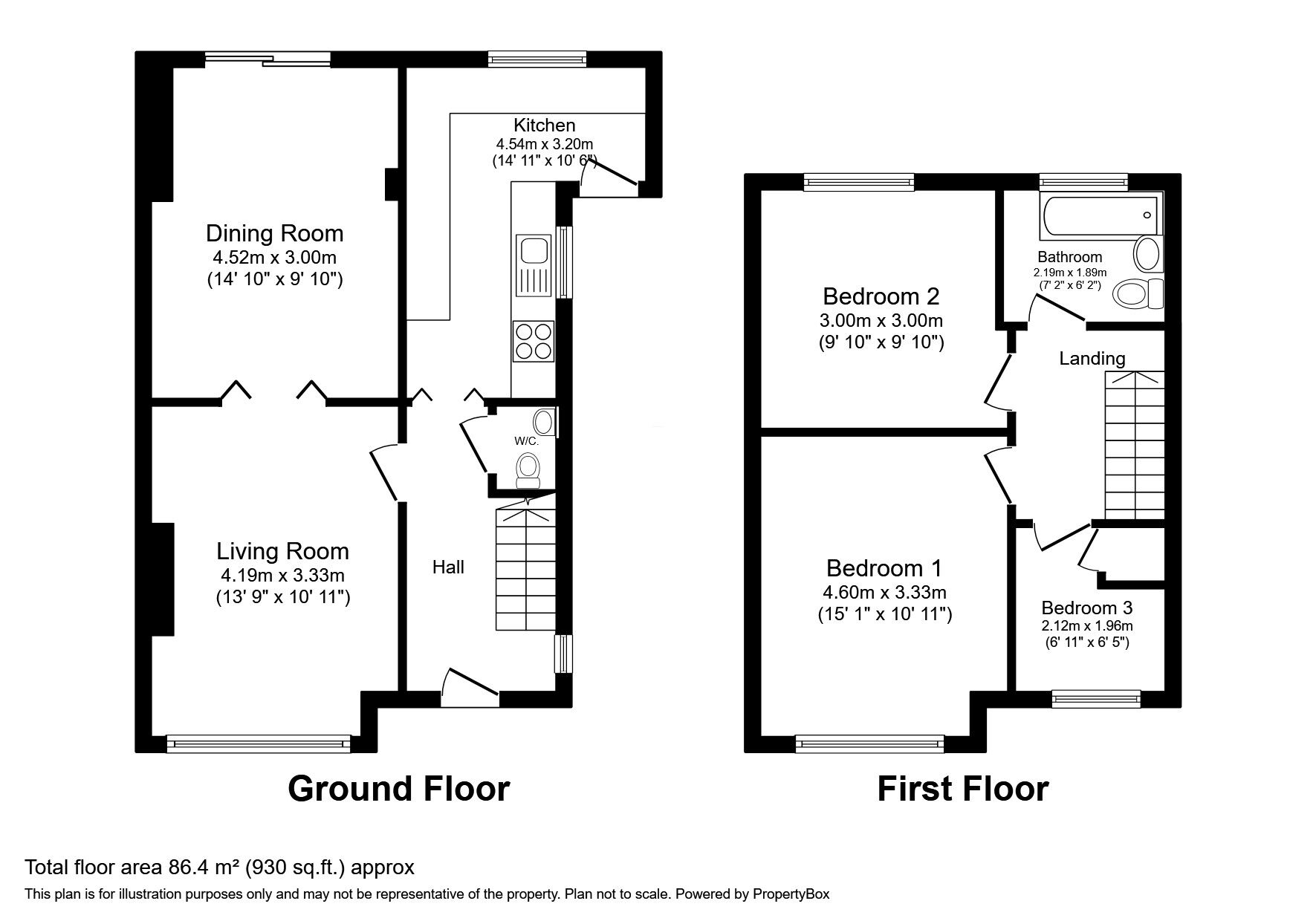 Floorplan of 3 bedroom Semi Detached House for sale, Crossfield Drive, Swinton, Greater Manchester, M27