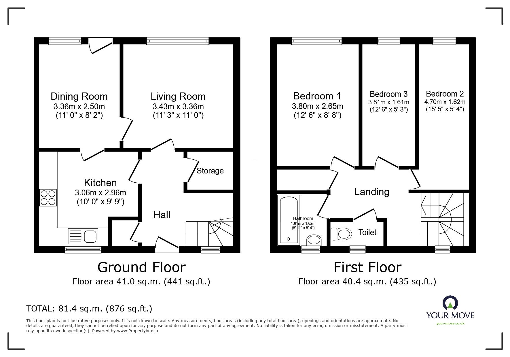 Floorplan of 3 bedroom Mid Terrace House for sale, Rockley Gardens, Salford, Greater Manchester, M6