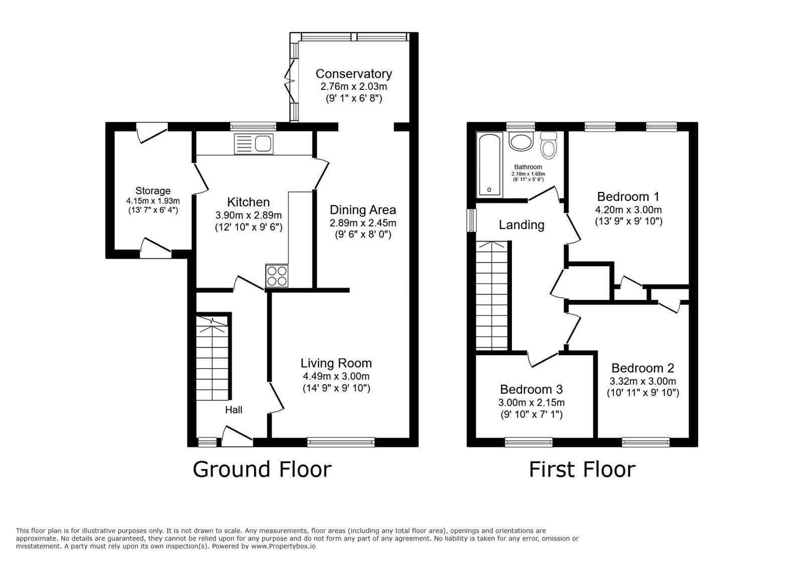 Floorplan of 3 bedroom Mid Terrace House for sale, Meadowgate Road, Salford, Greater Manchester, M6