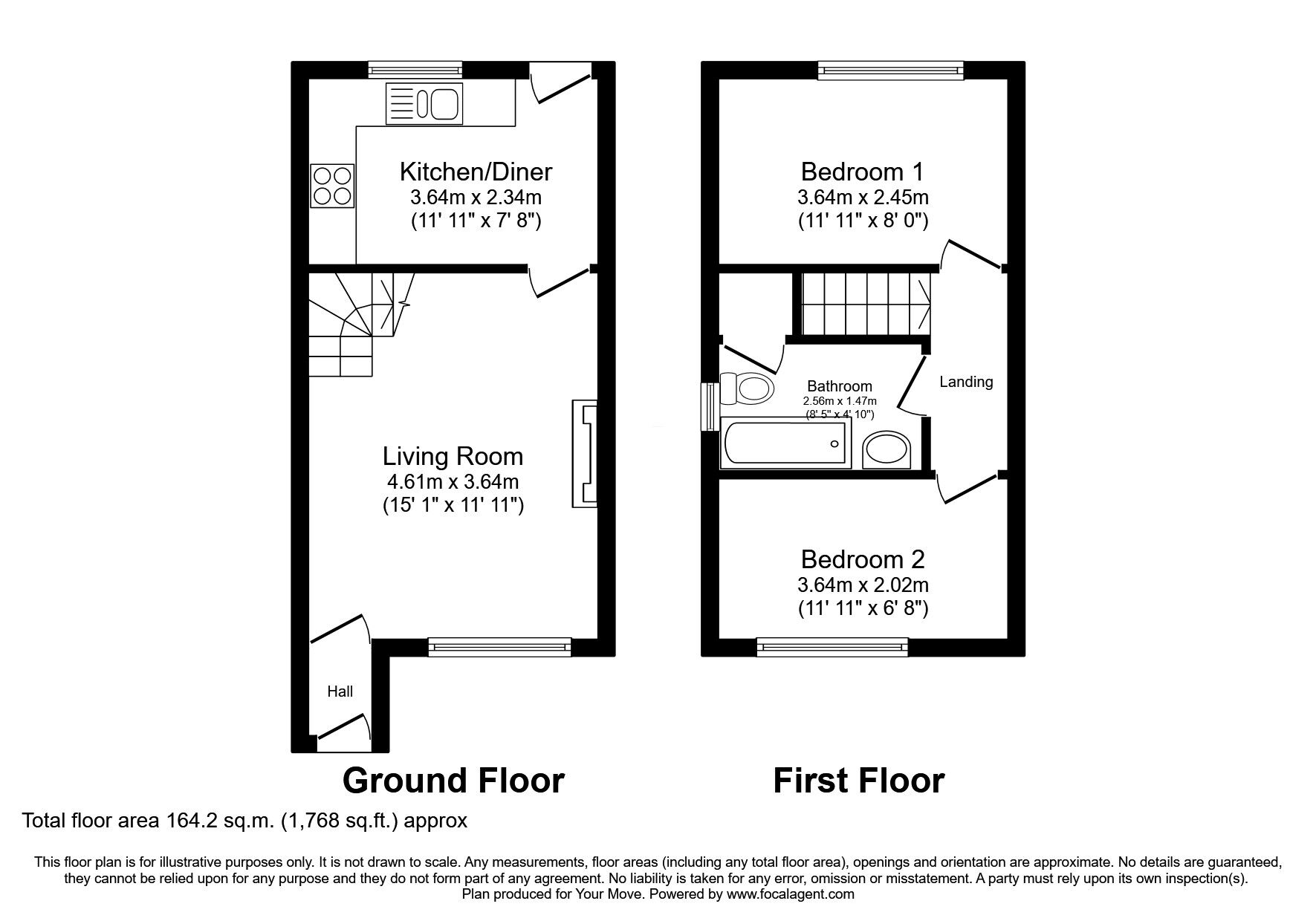 Floorplan of 2 bedroom Semi Detached House for sale, Chendre Close, Pendlebury, Manchester, M27