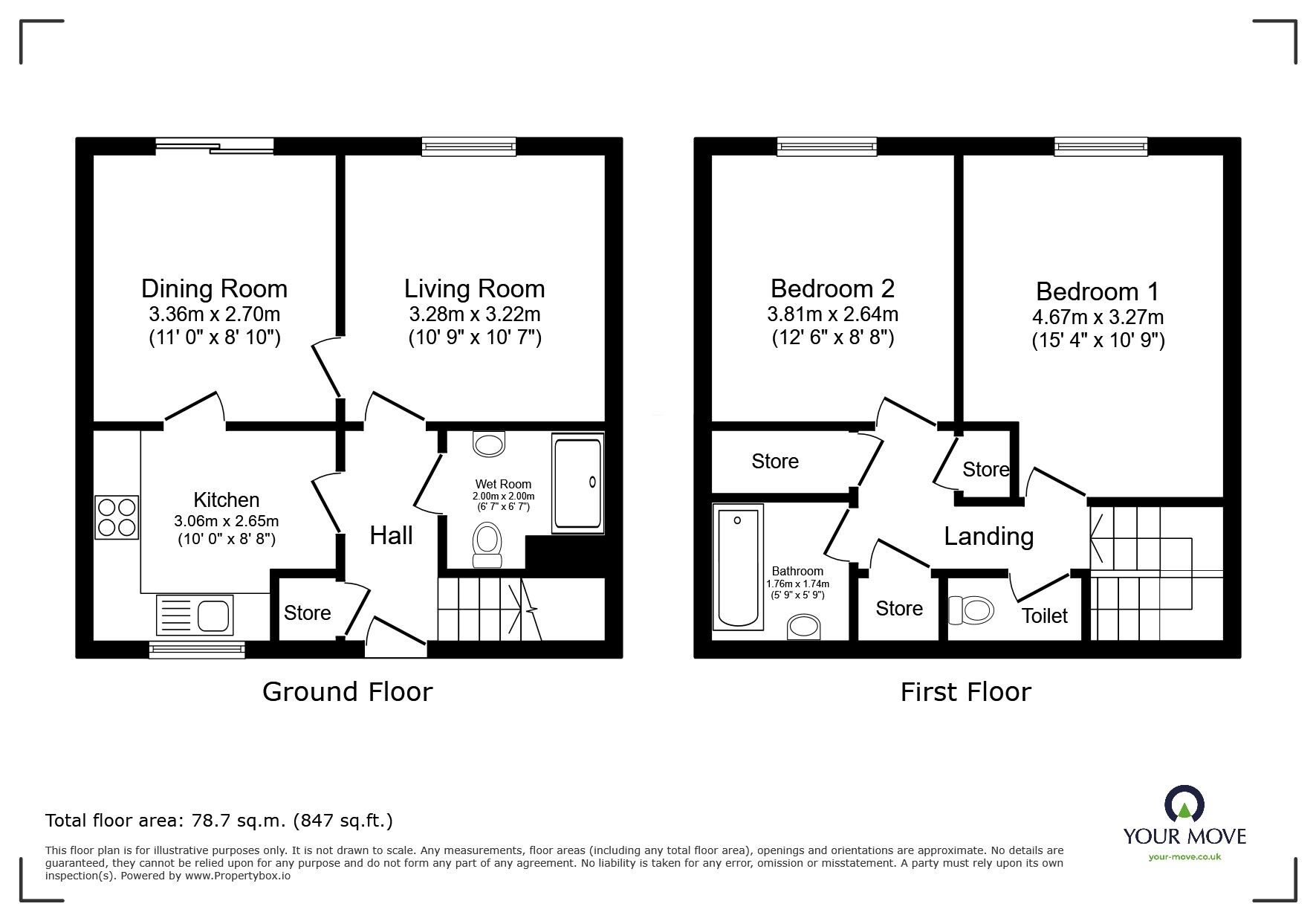 Floorplan of 2 bedroom Mid Terrace House for sale, Chevron Close, Salford, Greater Manchester, M6