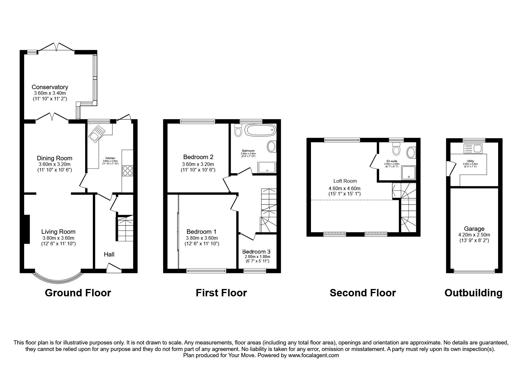 Floorplan of 3 bedroom End Terrace House for sale, Mulgrave Street, Swinton, Greater Manchester, M27