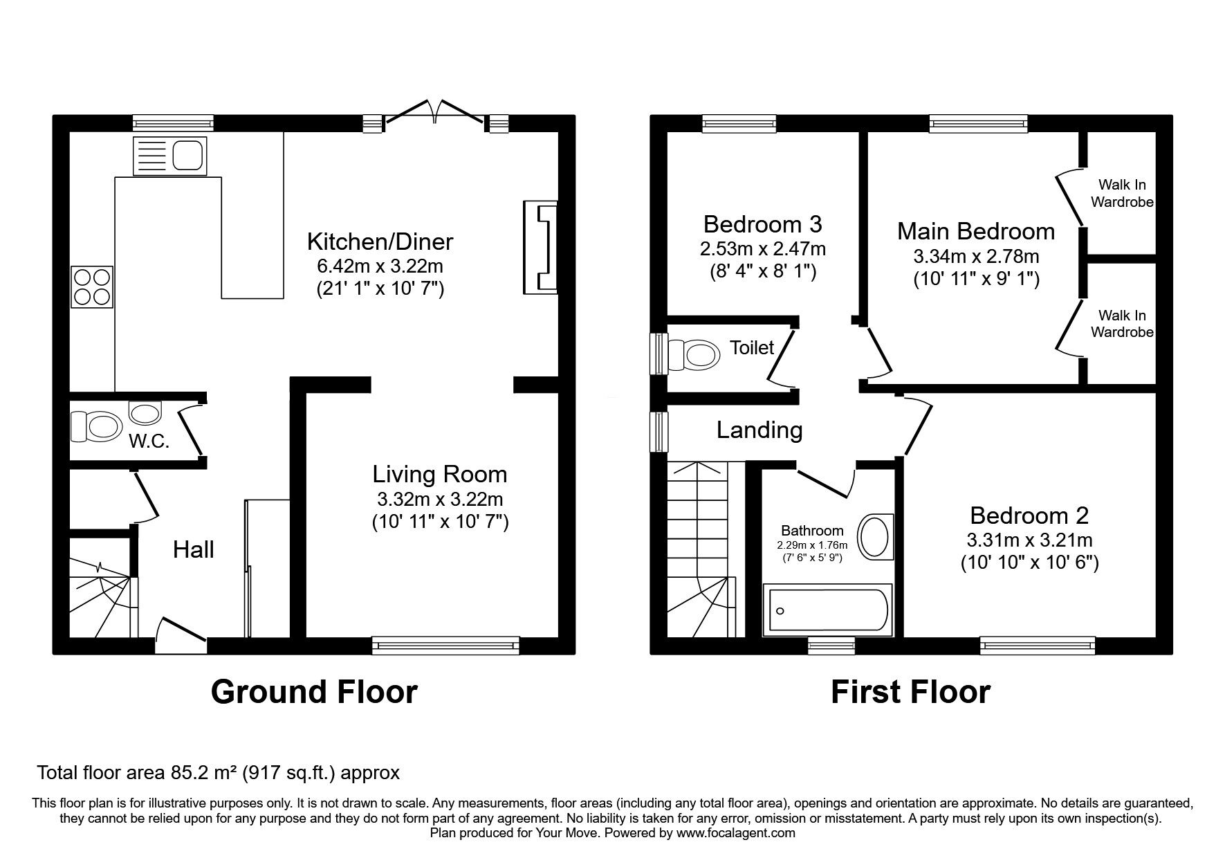 Floorplan of 3 bedroom Semi Detached House for sale, Stevenson Road, Swinton, Greater Manchester, M27