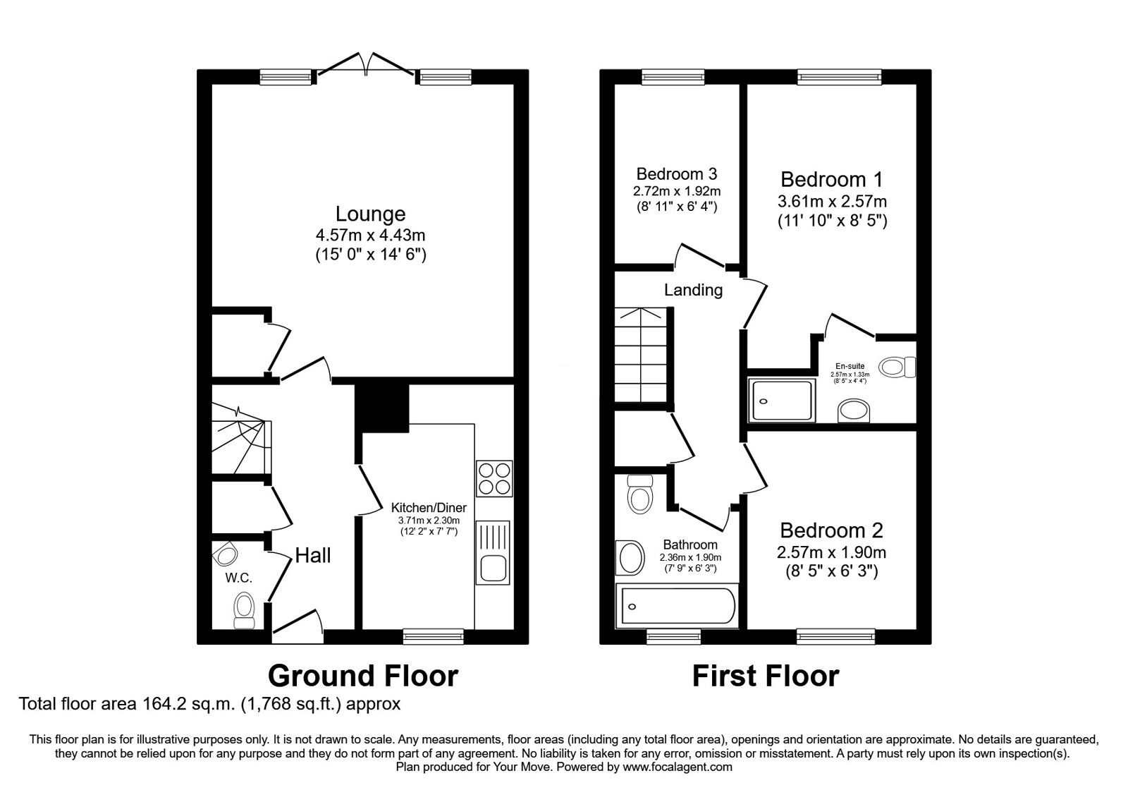 Floorplan of 3 bedroom Semi Detached House for sale, Sillavan Close, Pendlebury, Manchester, M27