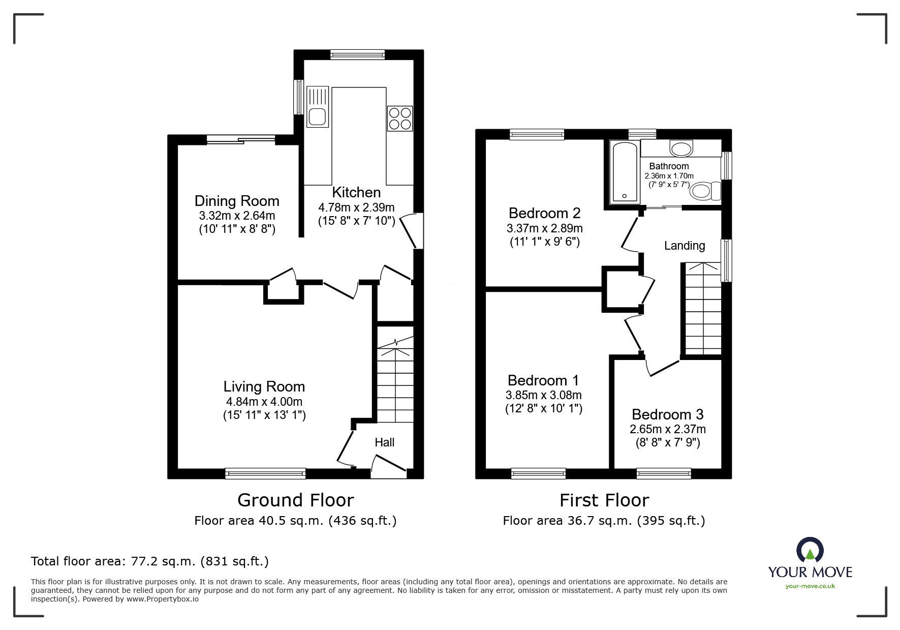 Floorplan of 3 bedroom Semi Detached House for sale, Lower Sutherland Street, Swinton, Greater Manchester, M27