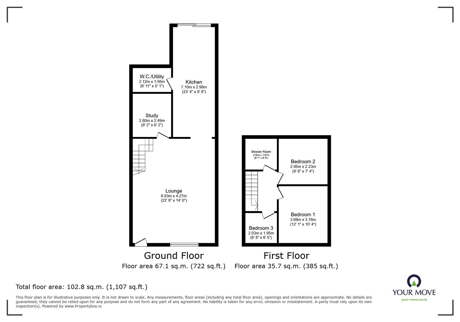 Floorplan of 3 bedroom Semi Detached House for sale, North Clifden Lane, Salford, Greater Manchester, M7