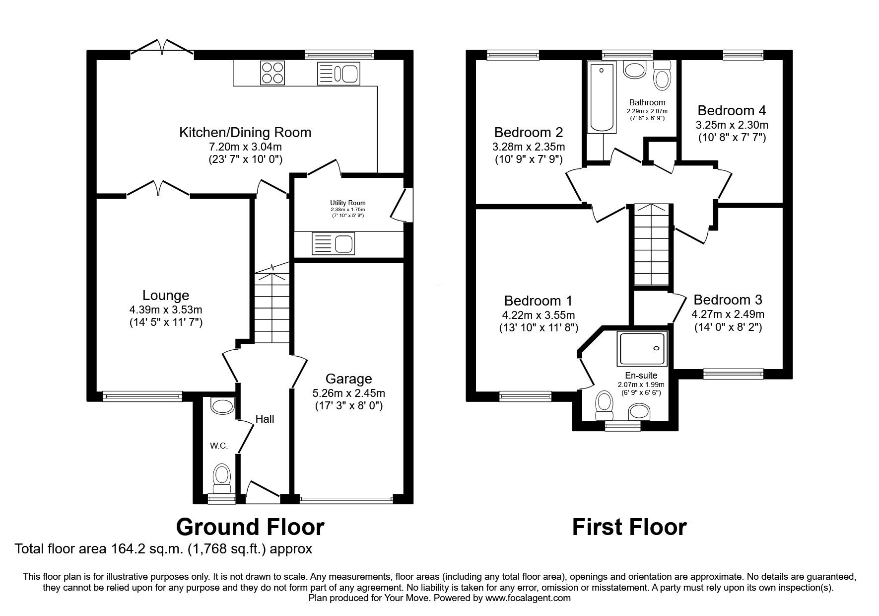Floorplan of 4 bedroom Detached House for sale, Chelmer Way, Eccles, Greater Manchester, M30