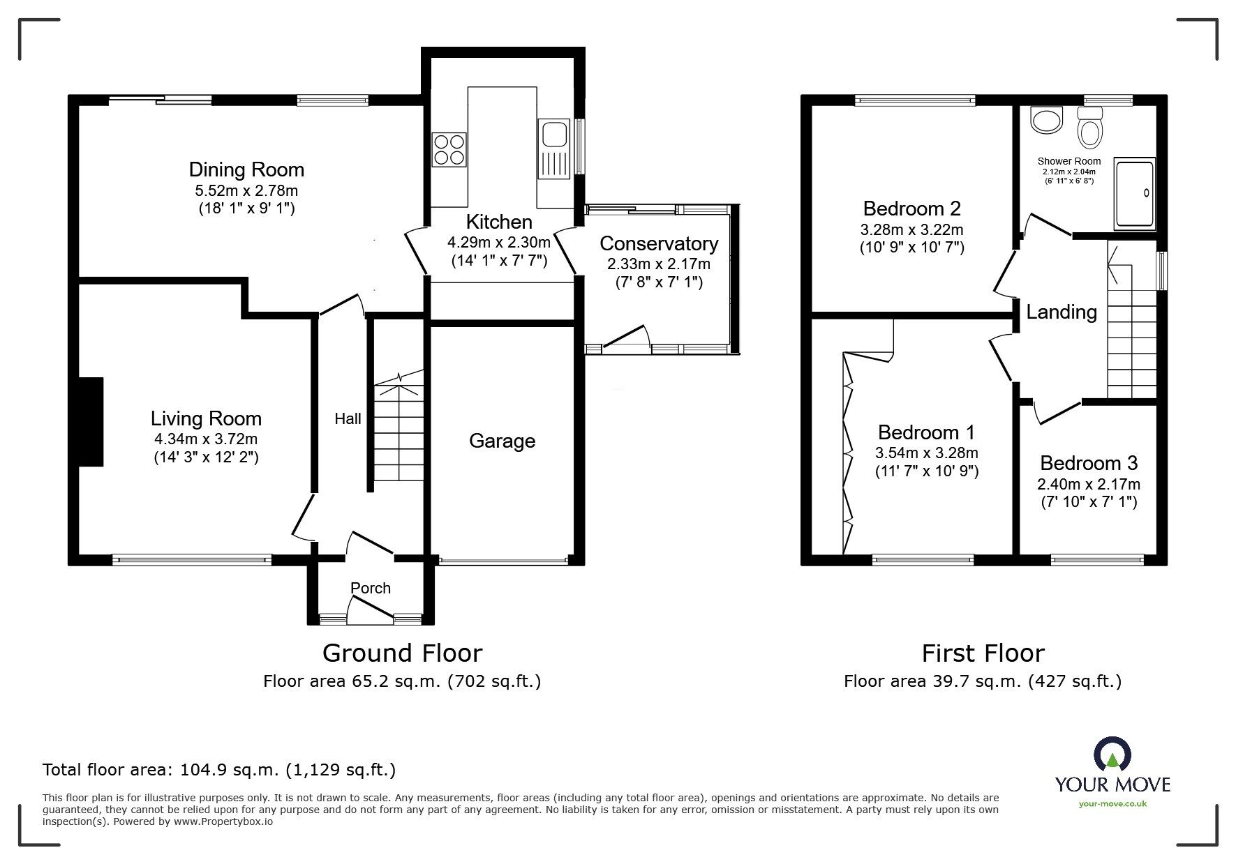 Floorplan of 3 bedroom Semi Detached House for sale, Lyndene Avenue, Worsley, Greater Manchester, M28