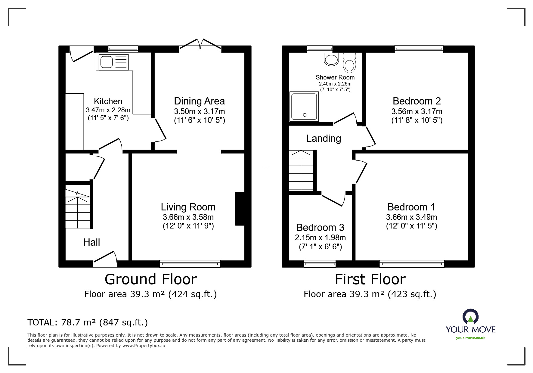 Floorplan of 3 bedroom End Terrace House for sale, Mulgrave Street, Swinton, Greater Manchester, M27
