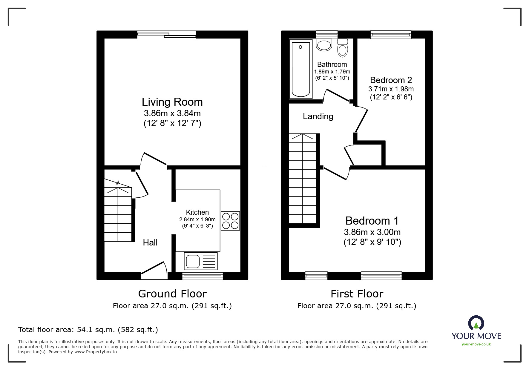 Floorplan of 2 bedroom End Terrace House for sale, Wharfside Avenue, Eccles, Greater Manchester, M30