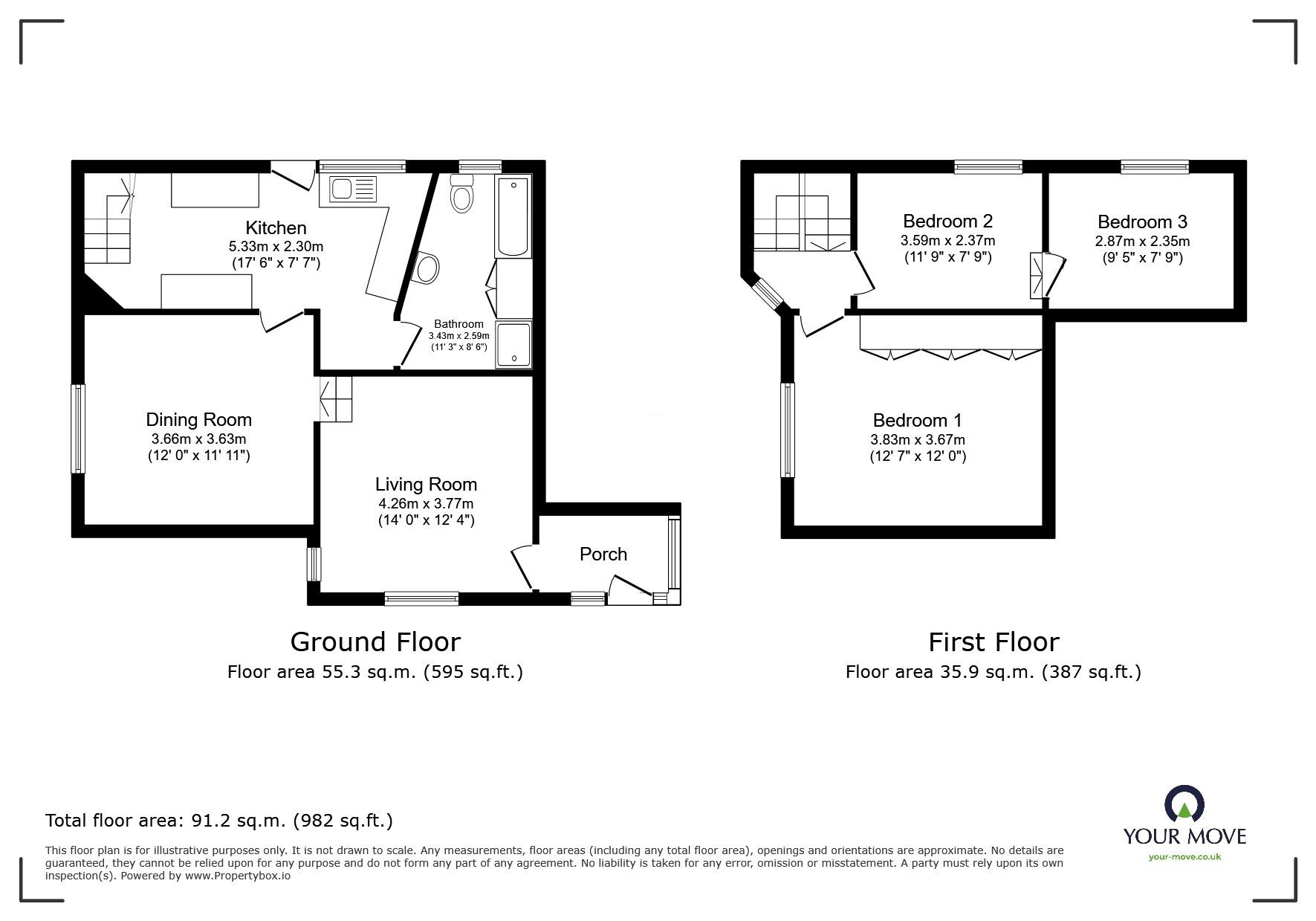 Floorplan of 2 bedroom Semi Detached House for sale, Beanfields, Worsley, Greater Manchester, M28