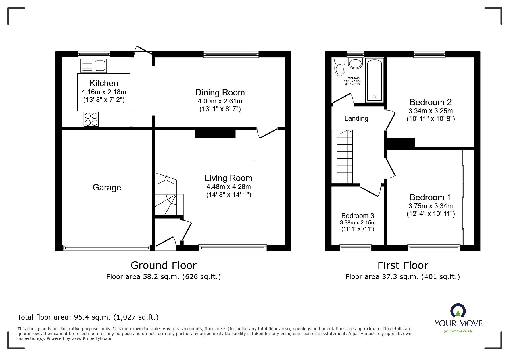 Floorplan of 3 bedroom Semi Detached House for sale, Heys Avenue, Wardley, Manchester, M27