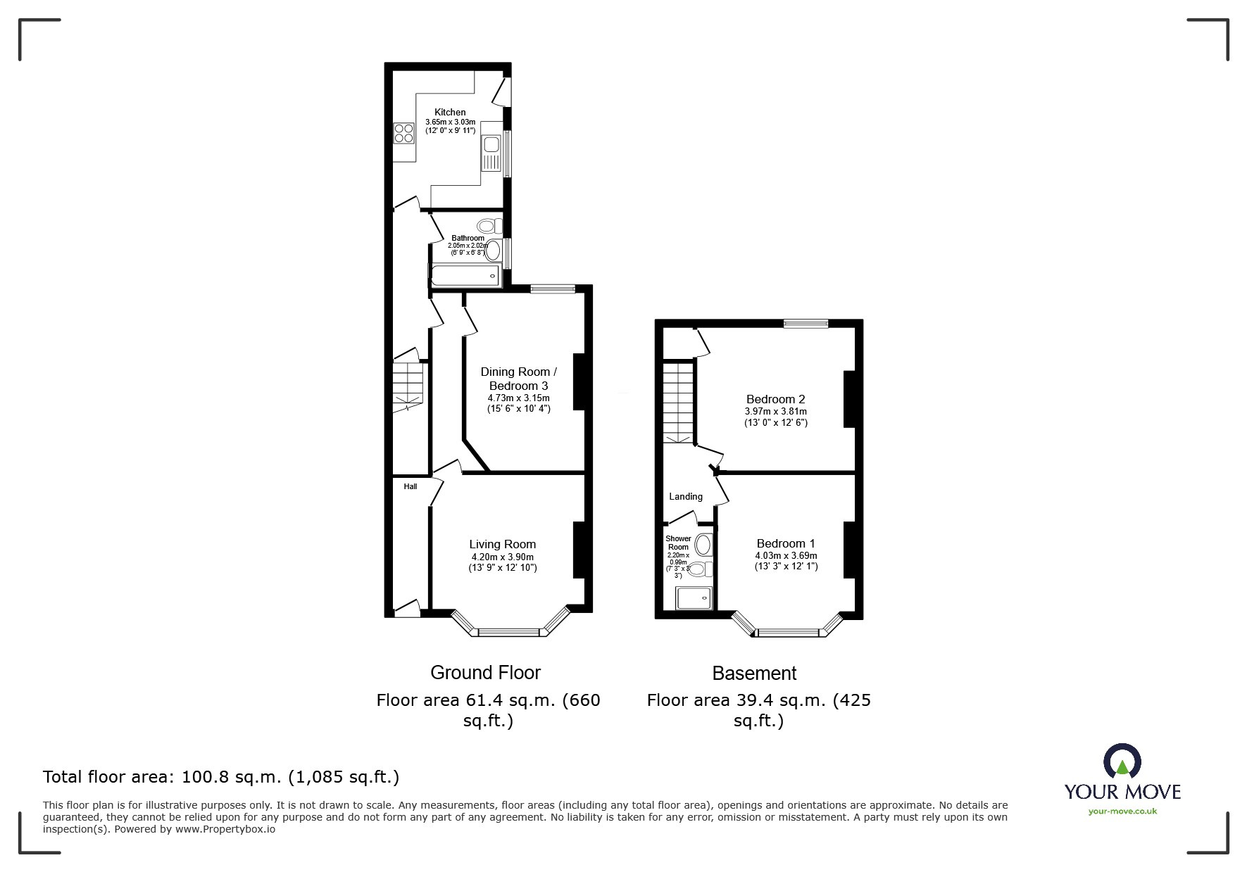 Floorplan of 3 bedroom  Flat for sale, Station Road, Swinton, Greater Manchester, M27