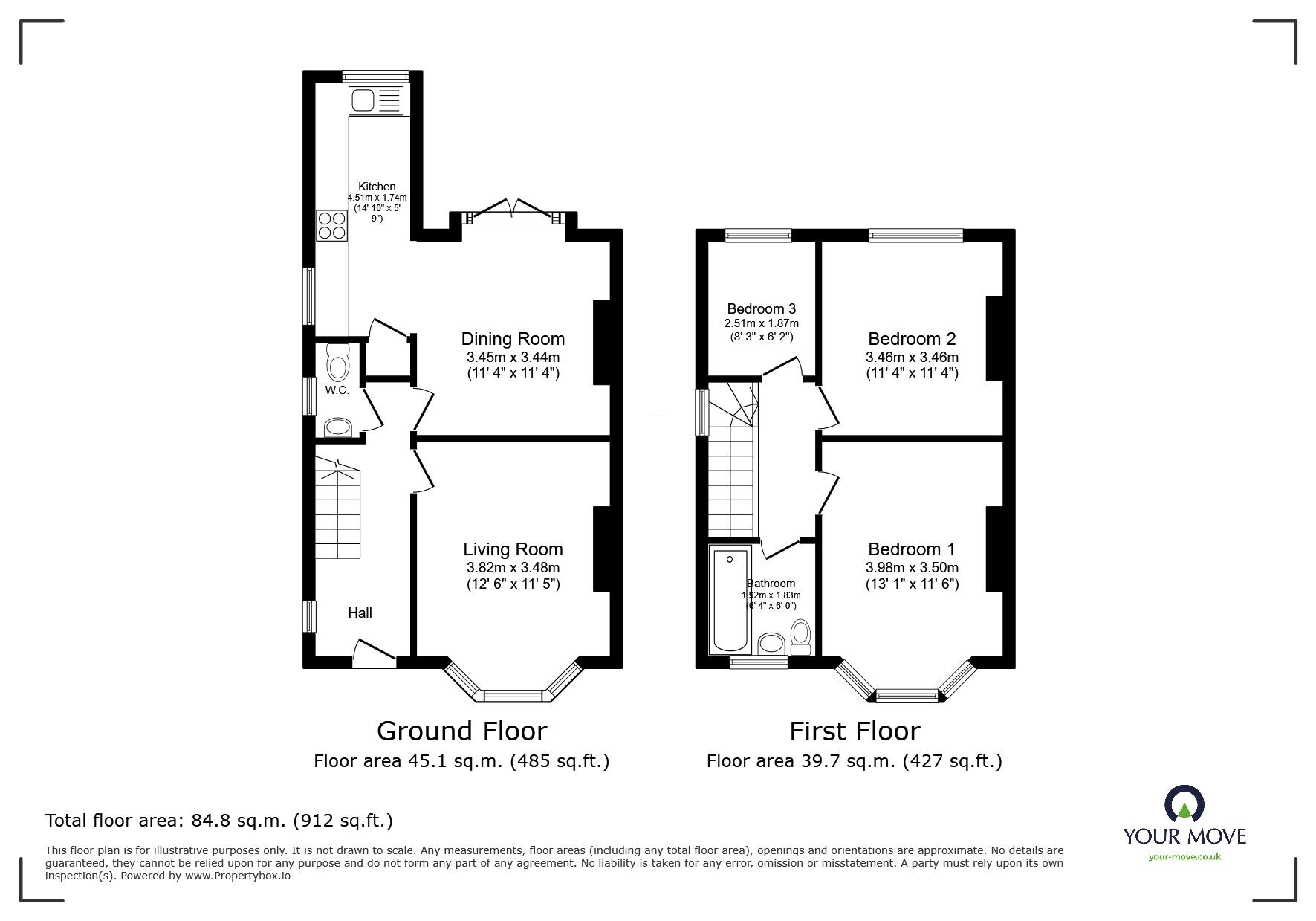 Floorplan of 3 bedroom Semi Detached House for sale, Hallwood Avenue, Salford, Greater Manchester, M6