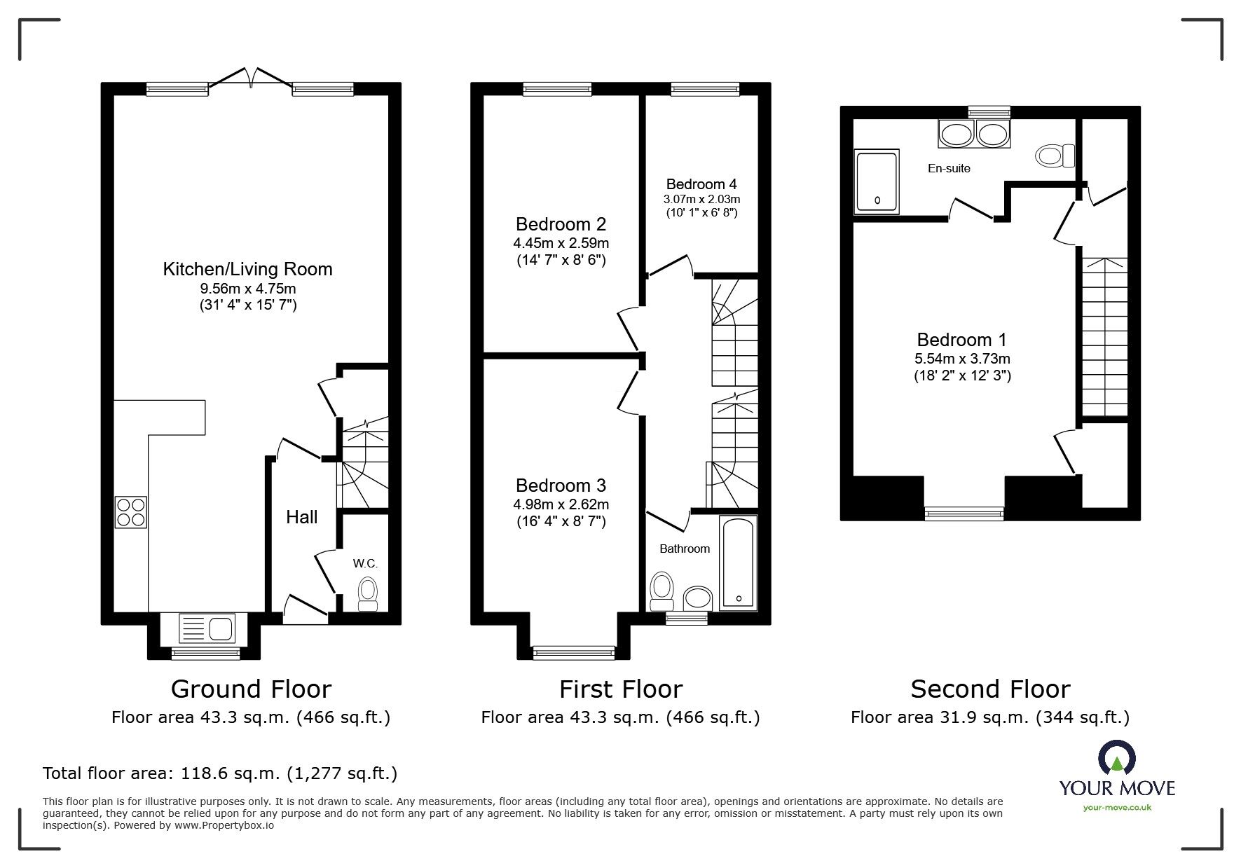 Floorplan of 4 bedroom Detached House for sale, Harrowby Road, Swinton, Greater Manchester, M27