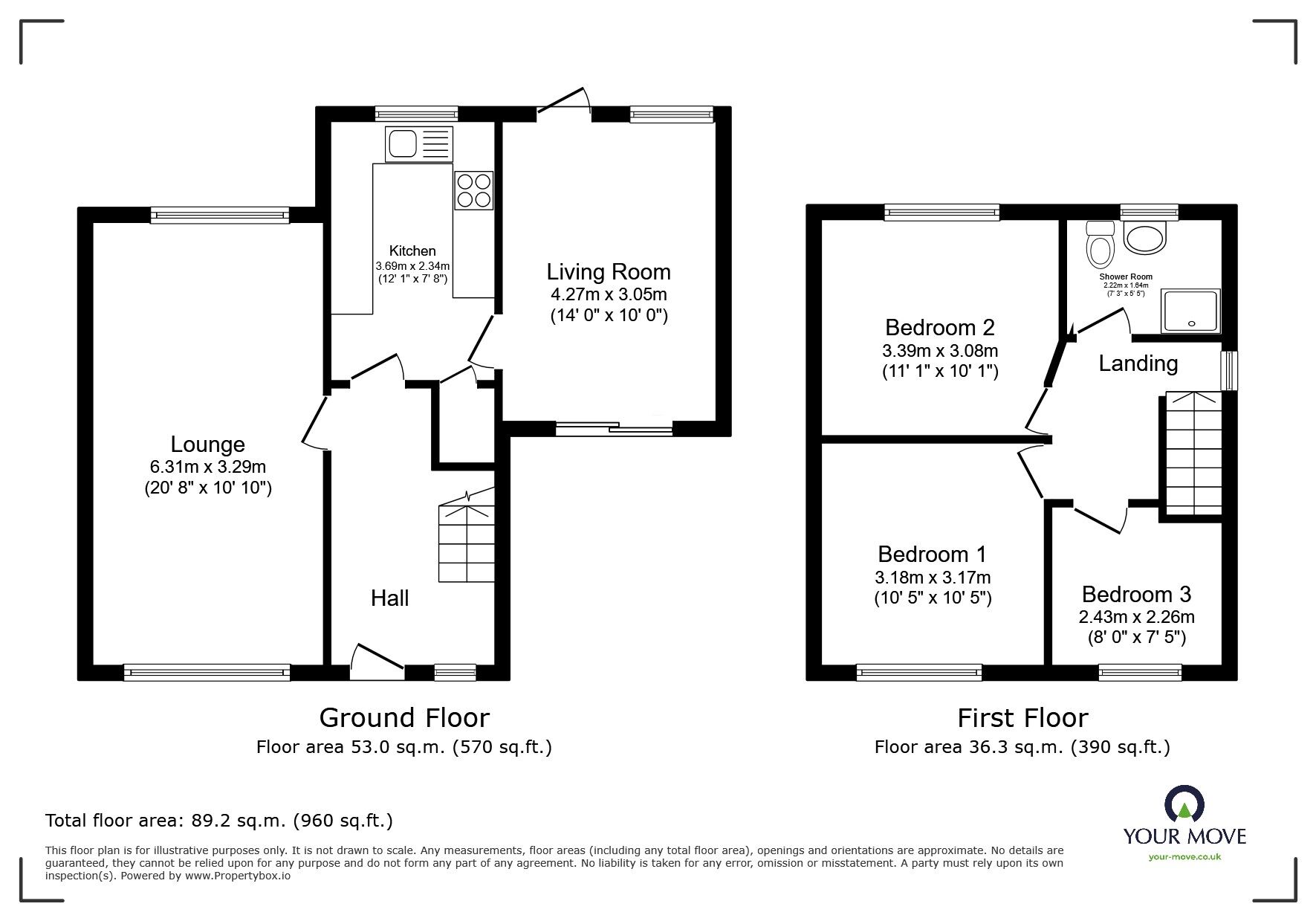 Floorplan of 3 bedroom Semi Detached House for sale, Patricia Drive, Worsley, Greater Manchester, M28