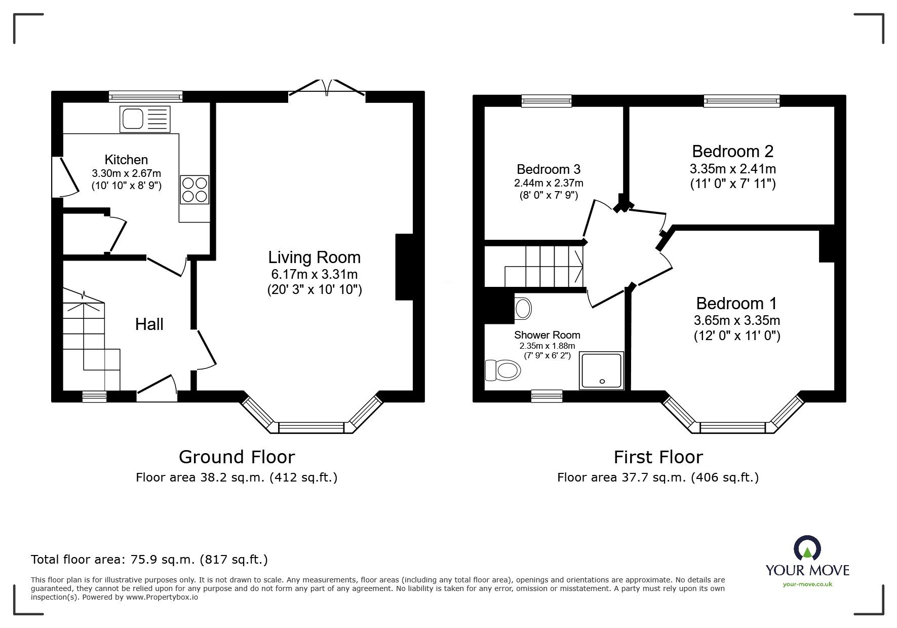 Floorplan of 3 bedroom Semi Detached House for sale, Chelford Drive, Swinton, Greater Manchester, M27