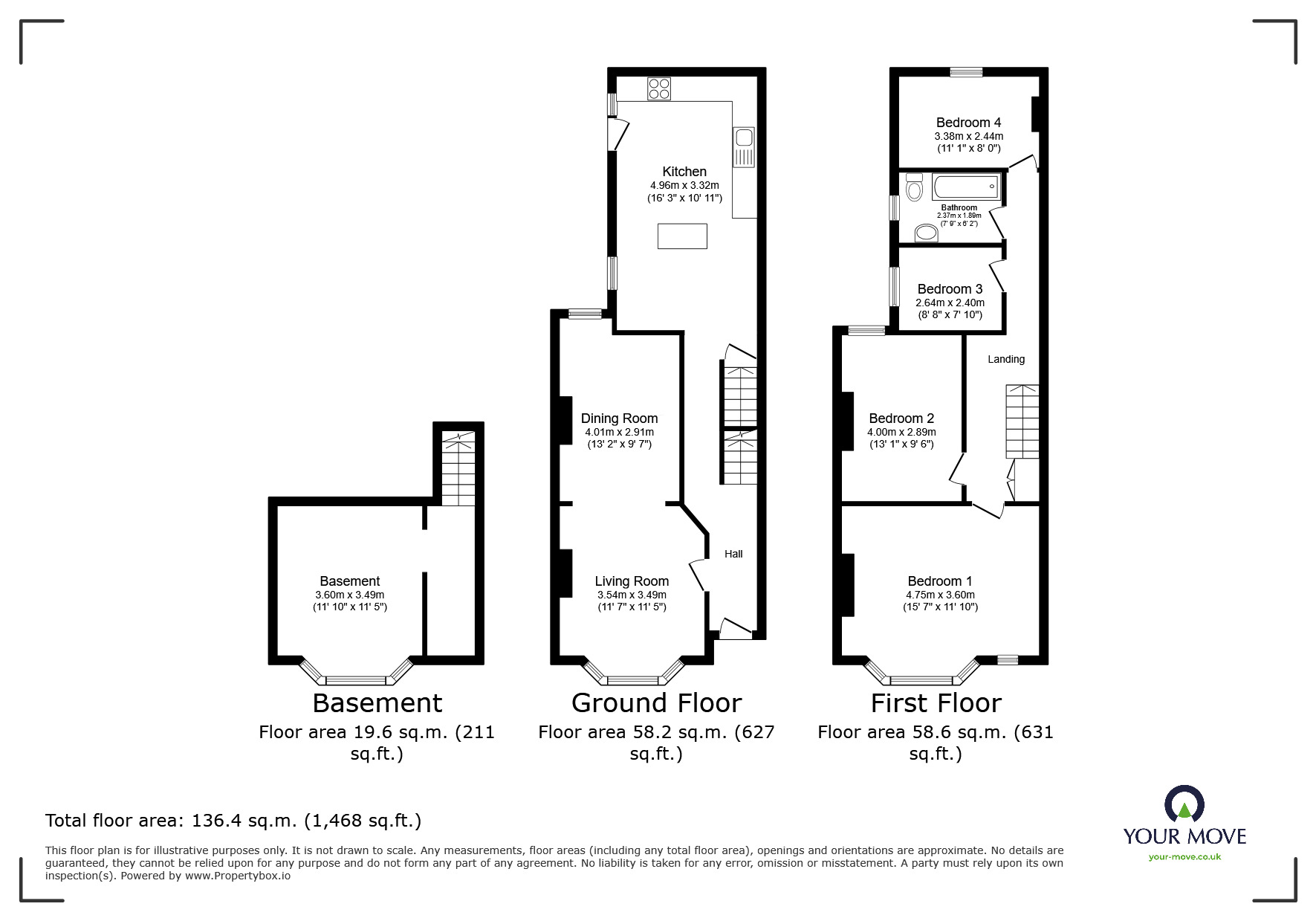 Floorplan of 4 bedroom Semi Detached House for sale, Folly Lane, Swinton, Greater Manchester, M27