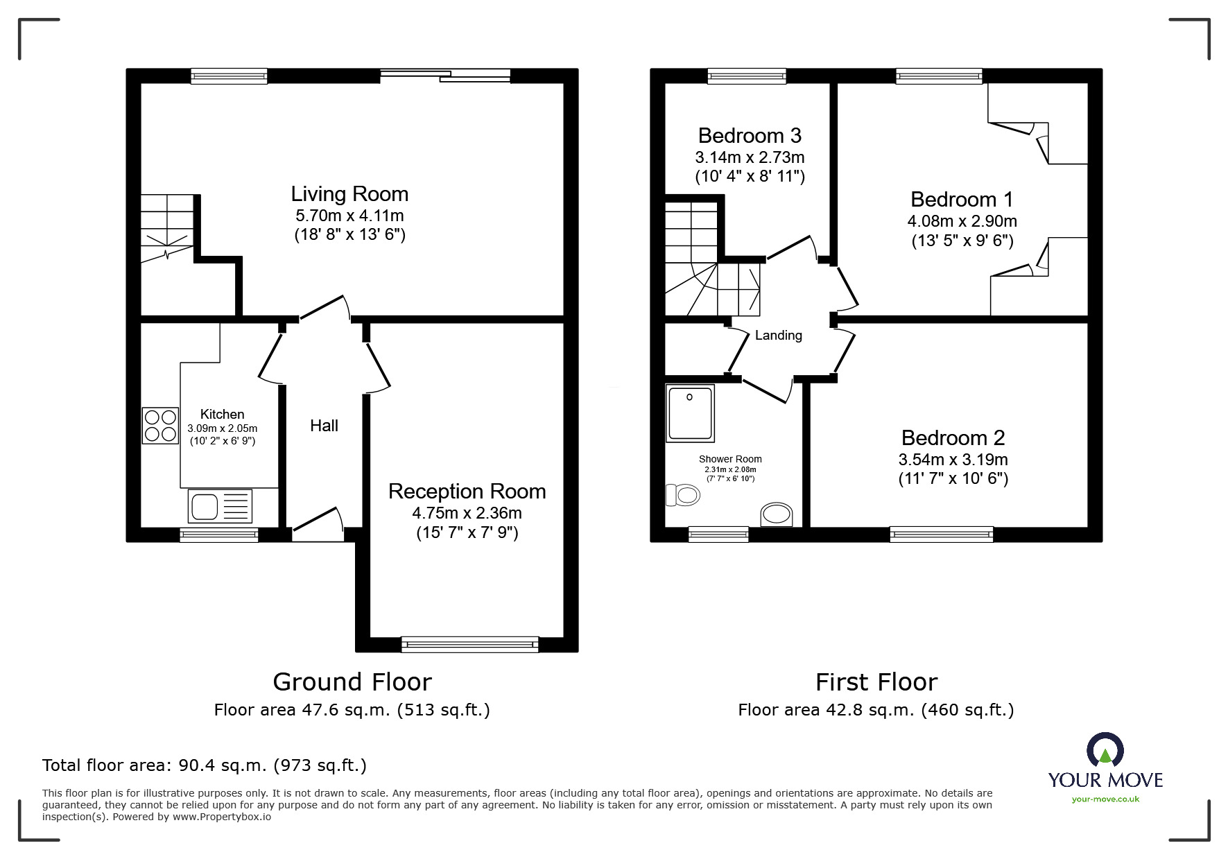 Floorplan of 3 bedroom Mid Terrace House for sale, Wolfreton Crescent, Clifton, Greater Manchester, M27