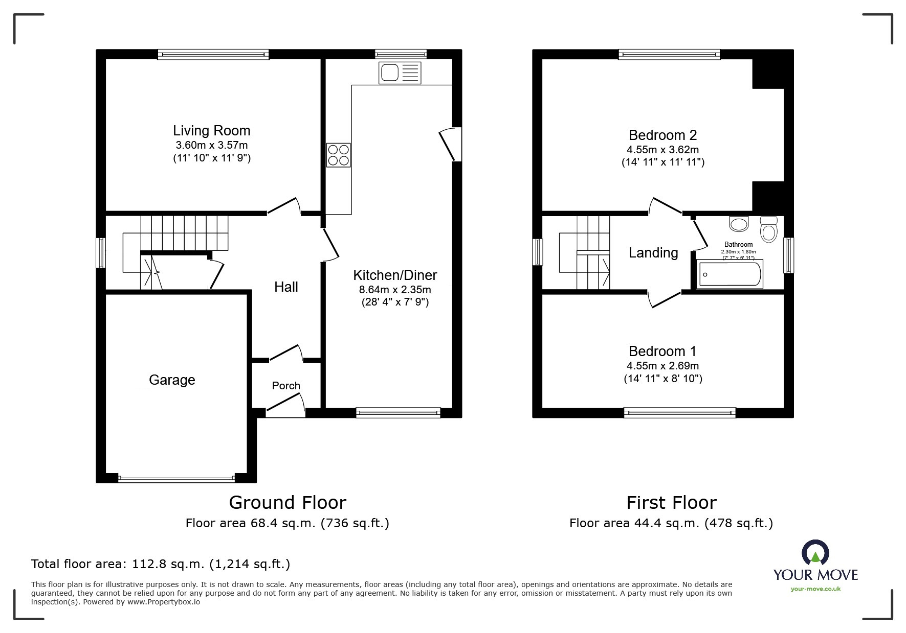 Floorplan of 2 bedroom Detached House for sale, Lawnswood Park Road, Swinton, Greater Manchester, M27