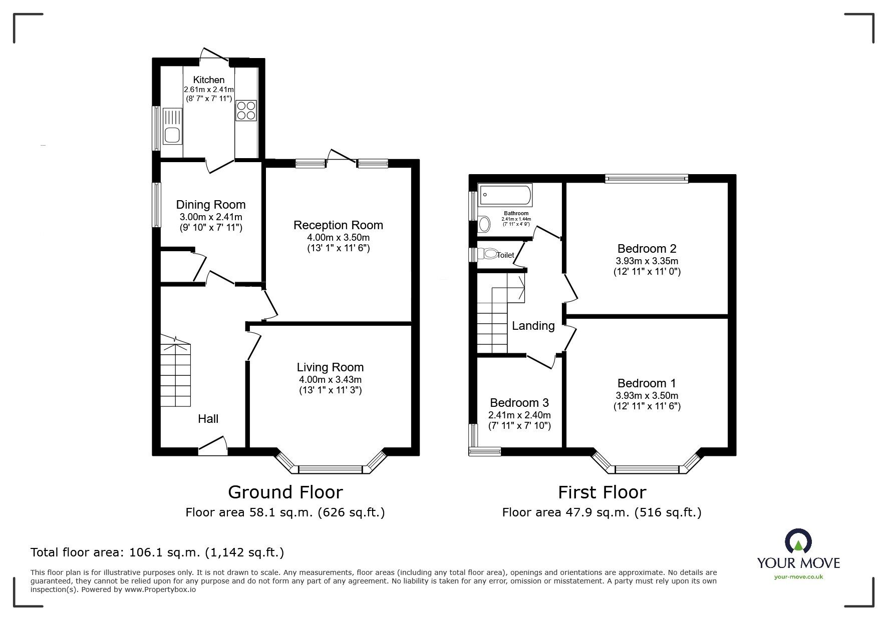 Floorplan of 3 bedroom Semi Detached House for sale, Chaseley Road, Salford, Greater Manchester, M6