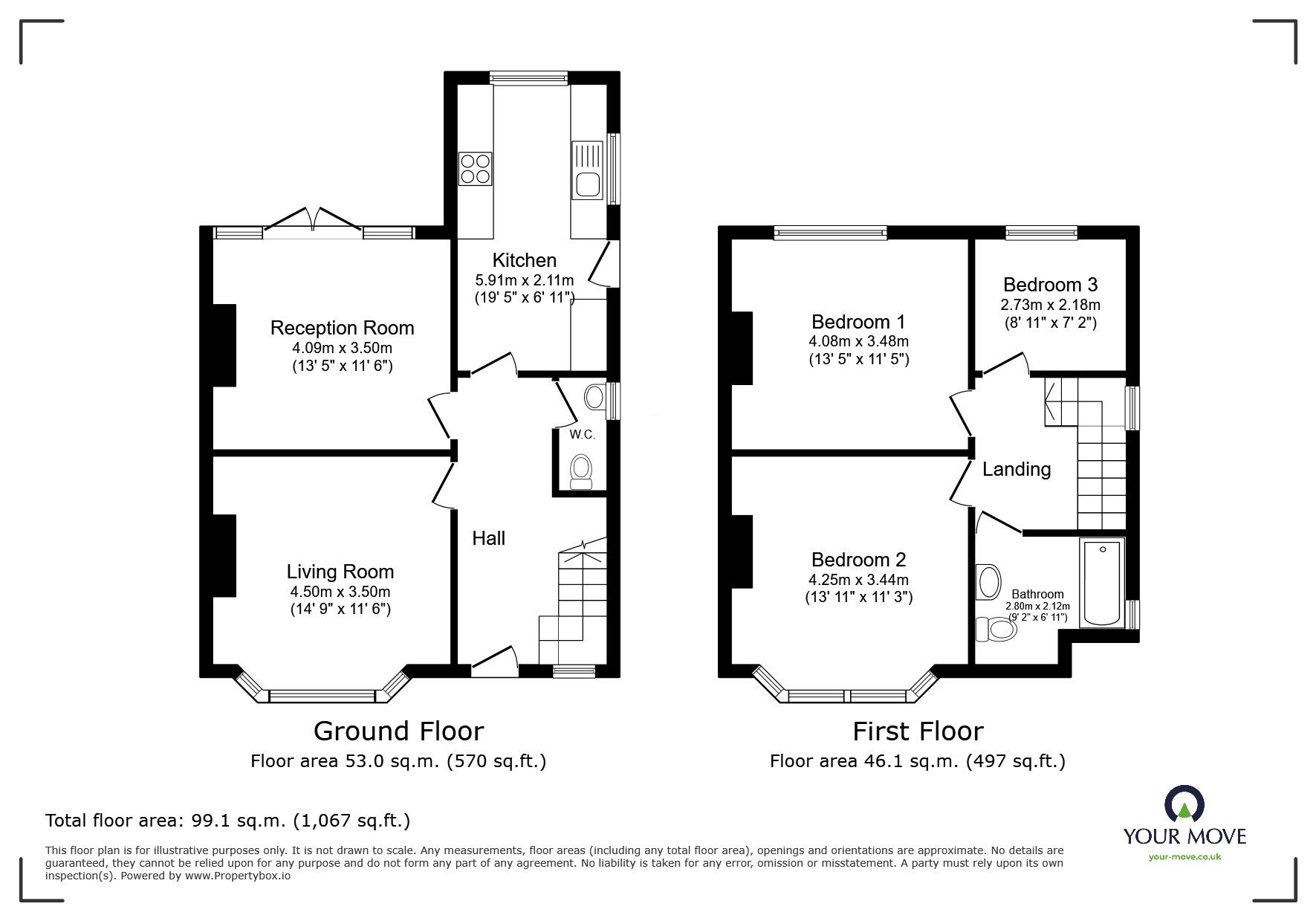 Floorplan of 3 bedroom Semi Detached House for sale, Manchester Road, Pendlebury, Salford,, M27