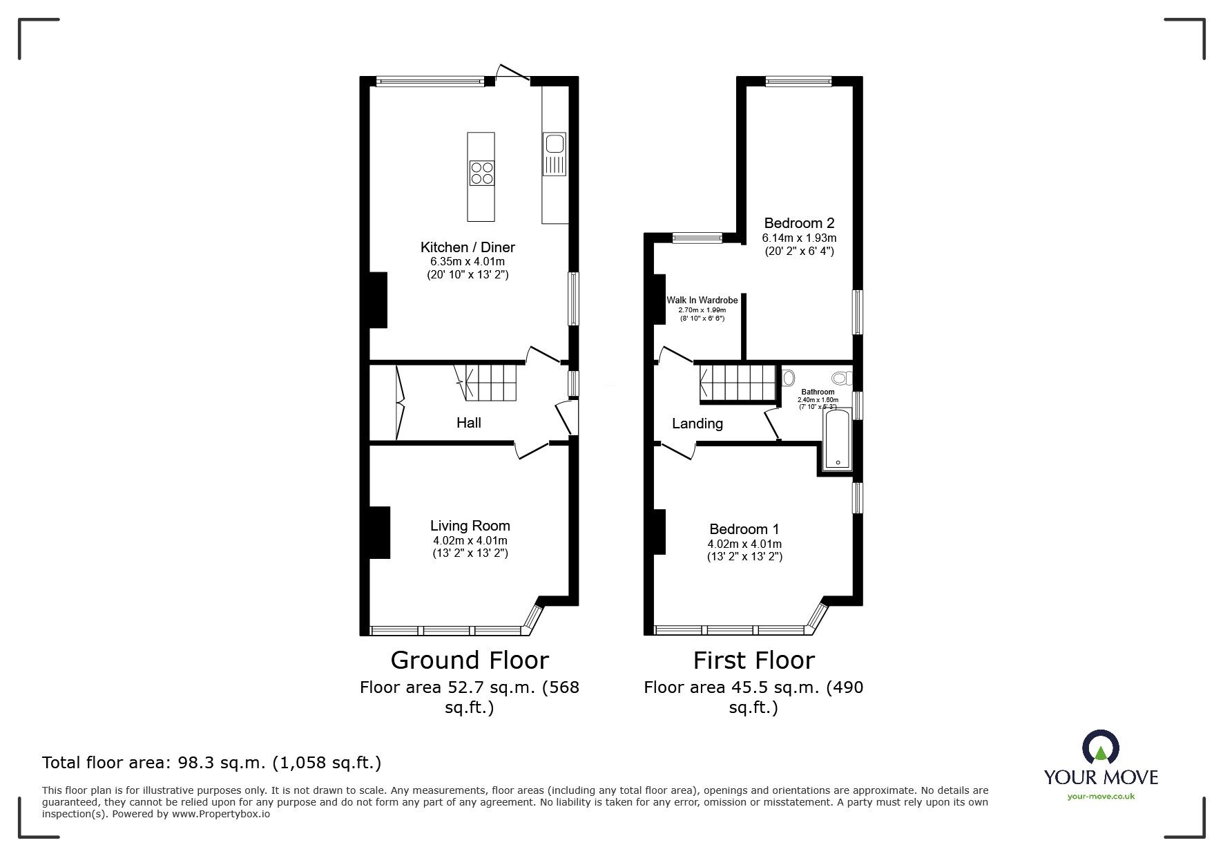 Floorplan of 2 bedroom Semi Detached House for sale, Ashley Avenue, Swinton, Greater Manchester, M27