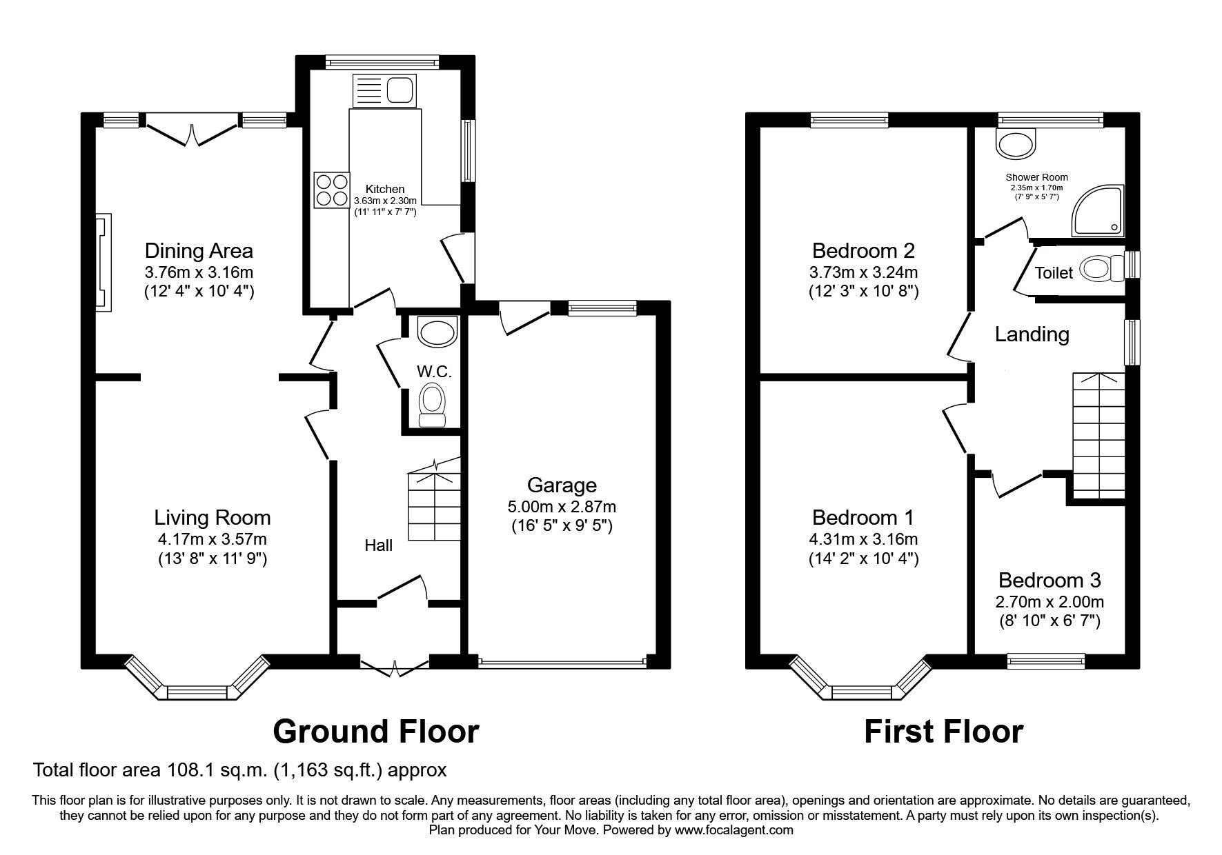 Floorplan of 3 bedroom Semi Detached House for sale, Woodgarth Lane, Worsley, Greater Manchester, M28