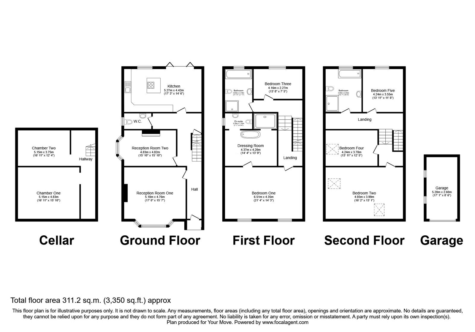 Floorplan of 5 bedroom Semi Detached House for sale, Belgrave Crescent, Eccles, Salford, M30
