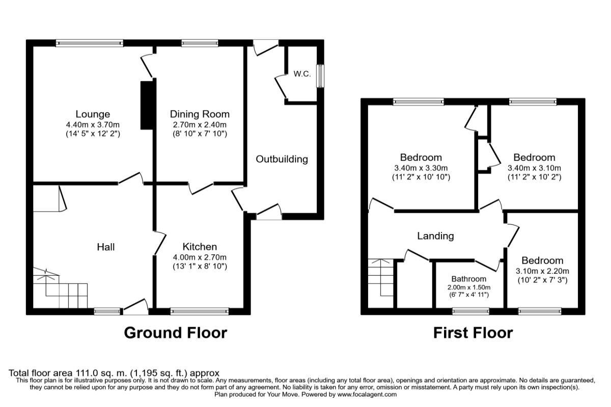 Floorplan of 3 bedroom Semi Detached House for sale, Meadowgate Road, Salford, Greater Manchester, M6