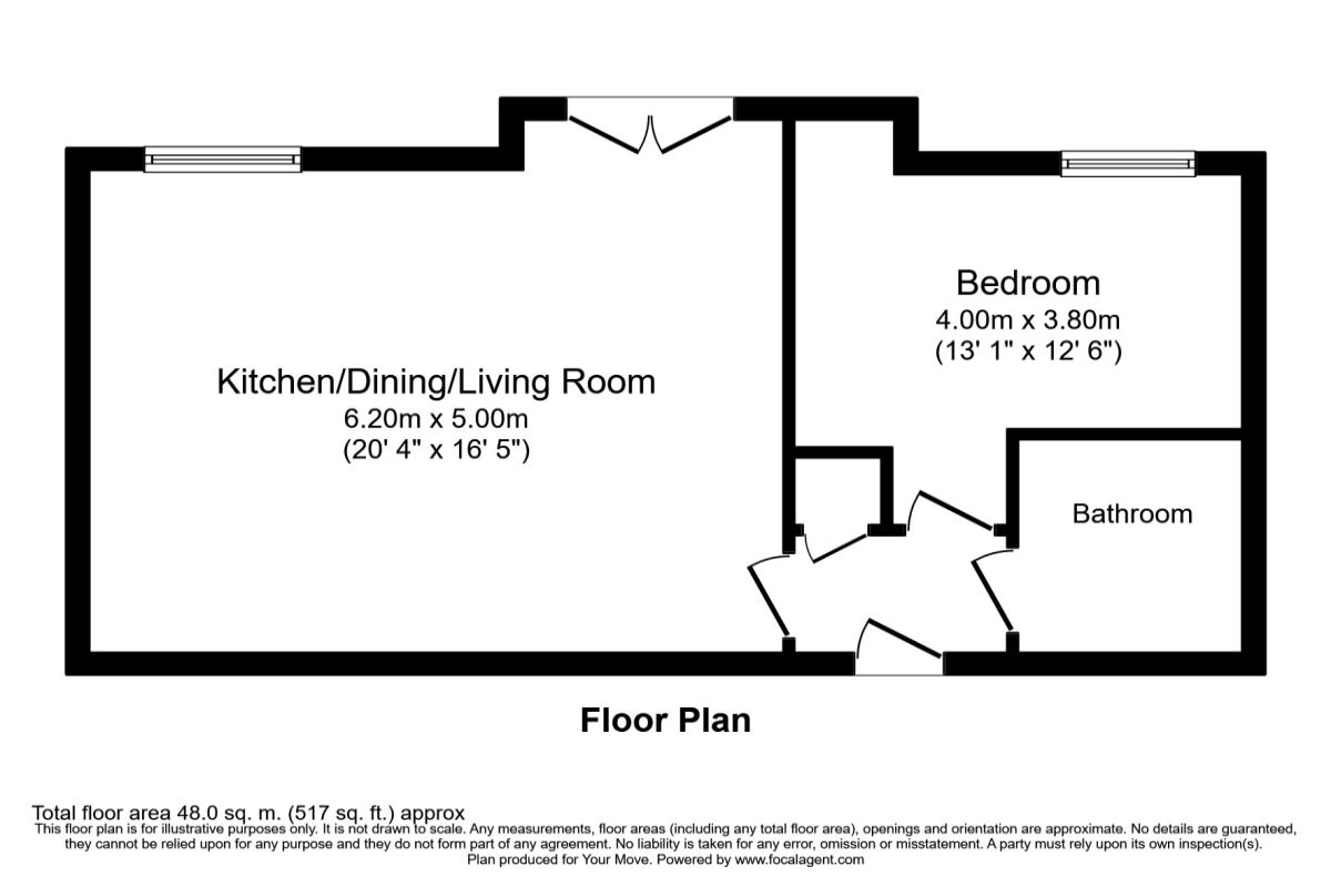 Floorplan of 1 bedroom Flat for sale, Giants Seat Grove, Swinton, Greater Manchester, M27