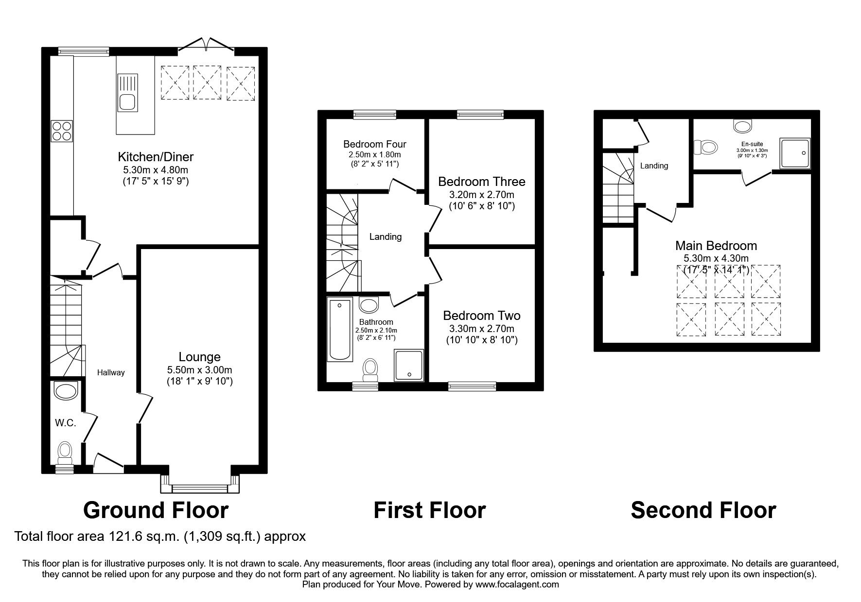 Floorplan of 4 bedroom Semi Detached House for sale, Mallow Drive, Salford, Greater Manchester, M7