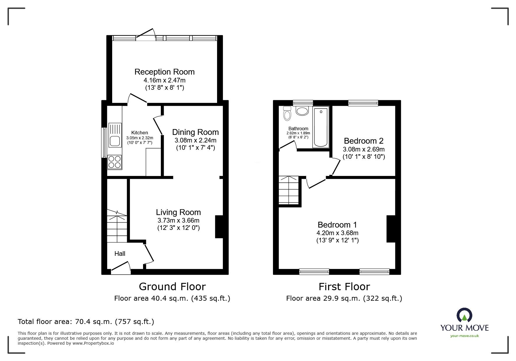 Floorplan of 2 bedroom End Terrace House for sale, Alder Drive, Wardley, Manchester, M27