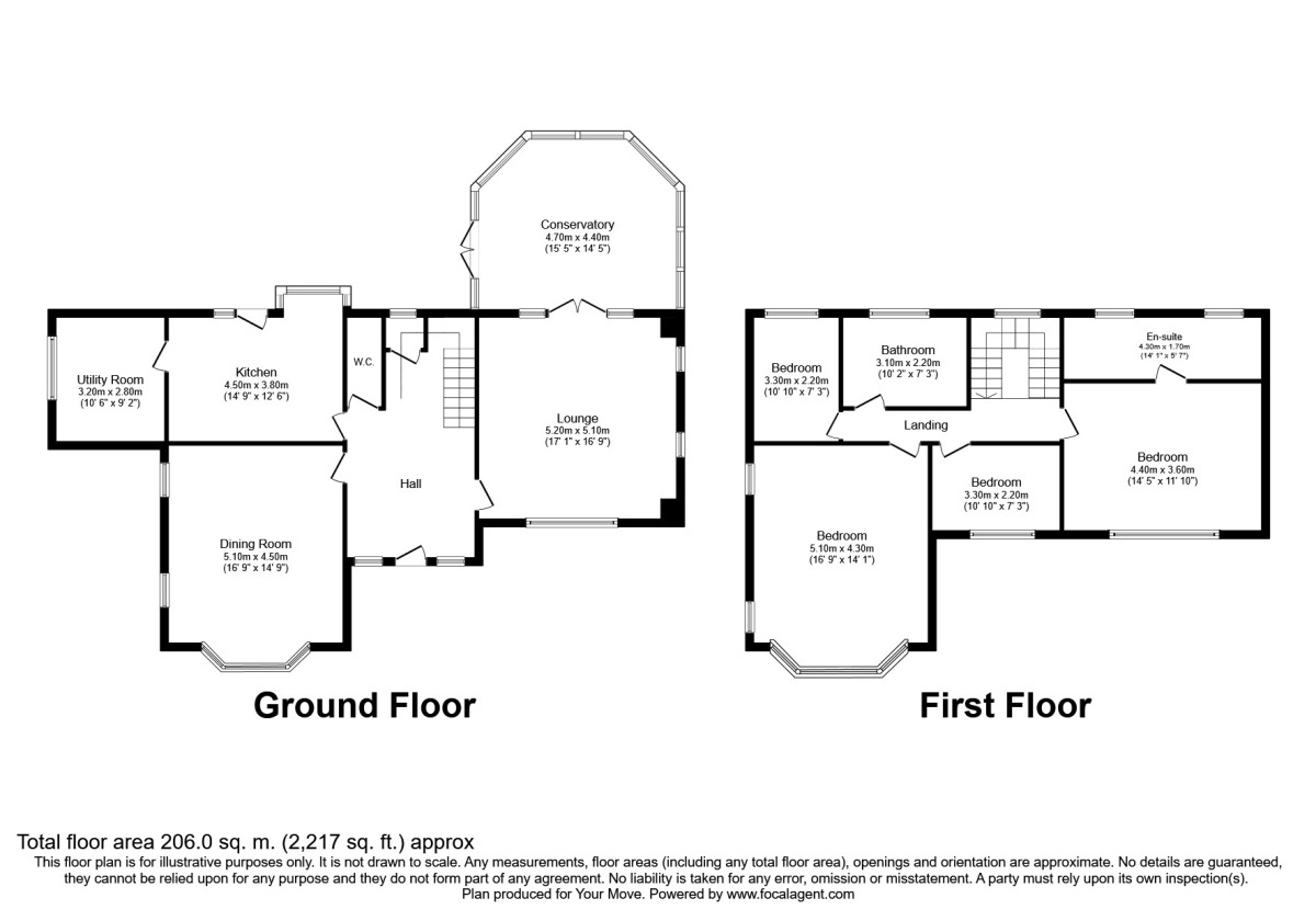 Floorplan of 4 bedroom Detached House to rent, Cavendish Road, Eccles, Manchester, M30