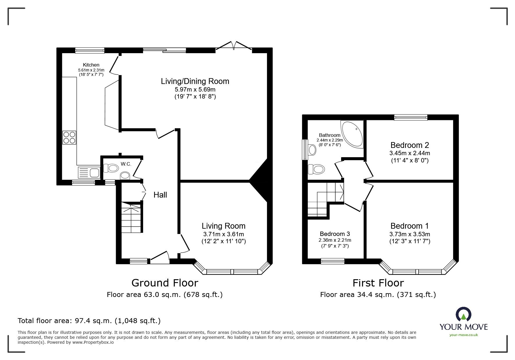 Floorplan of 3 bedroom Semi Detached House for sale, Argyle Street, Swinton, Greater Manchester, M27