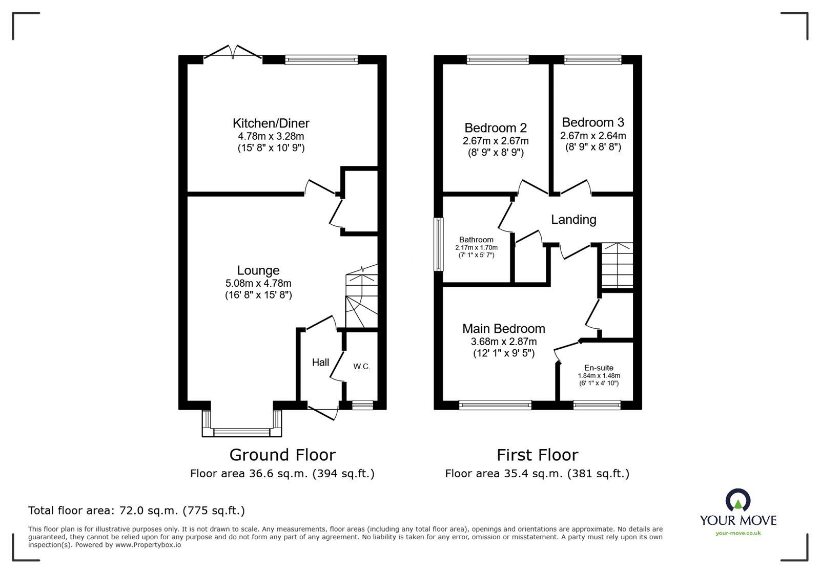 Floorplan of 3 bedroom Detached House to rent, Leach Drive, Eccles, Greater Manchester, M30