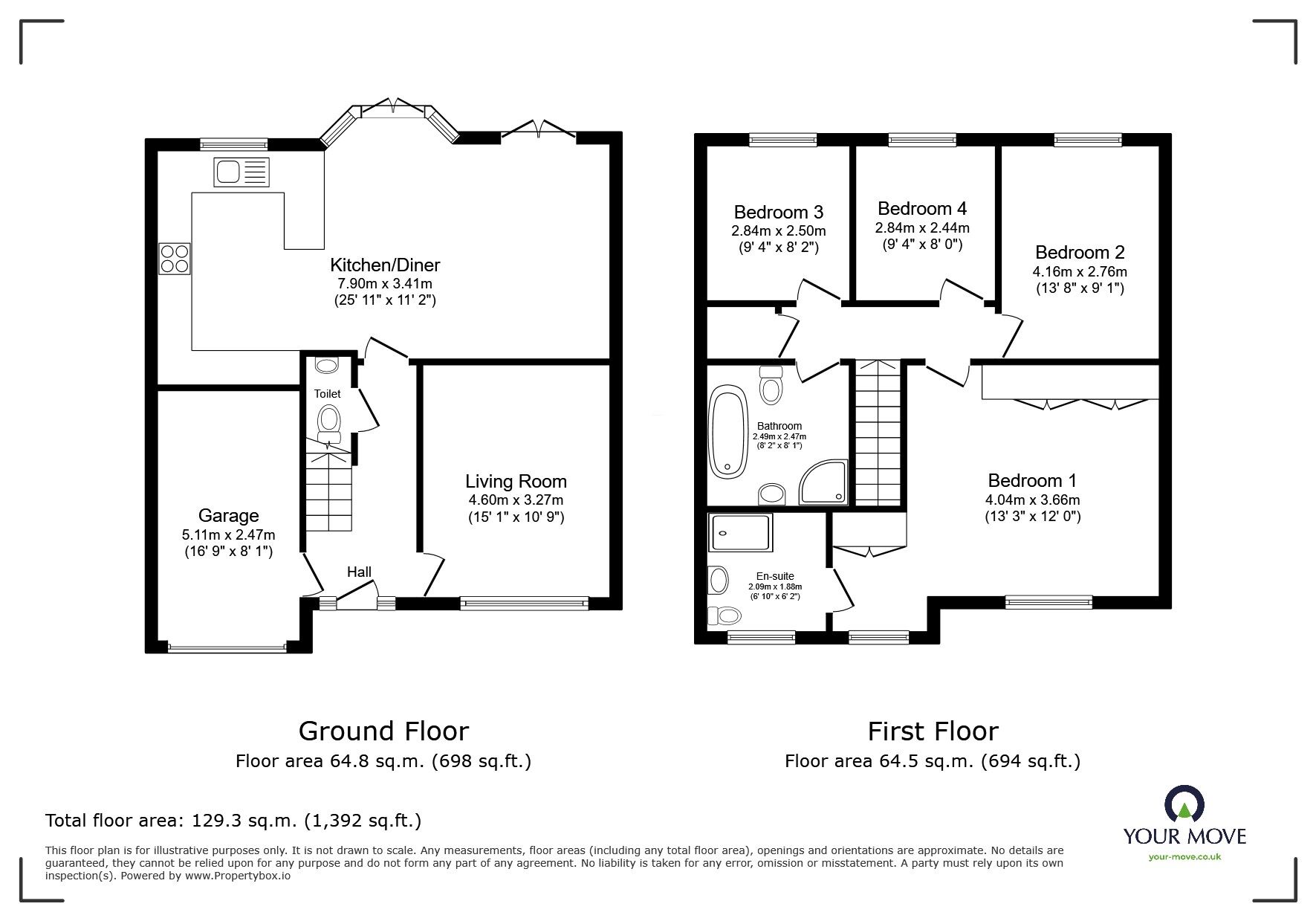 Floorplan of 4 bedroom Detached House for sale, Portland Road, Swinton, Greater Manchester, M27