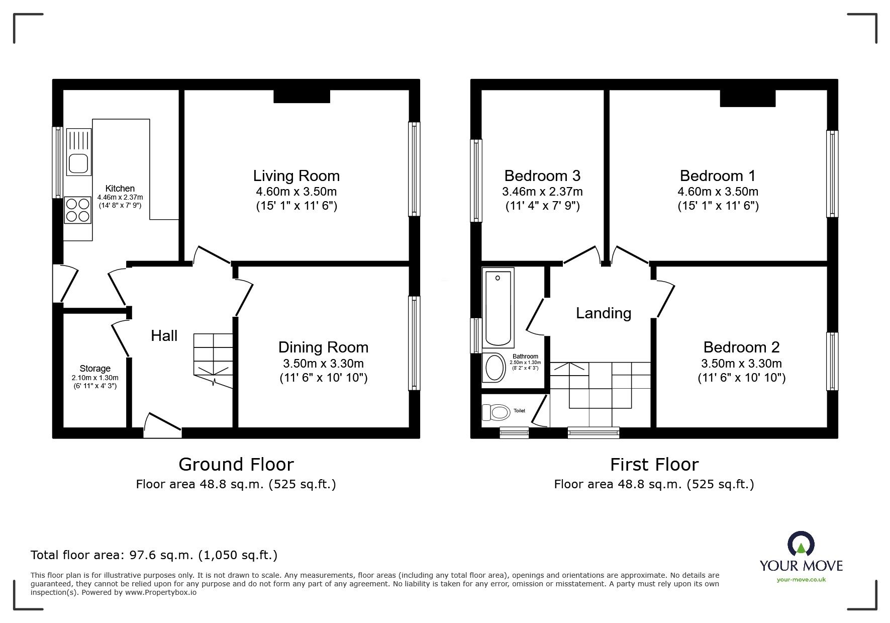 Floorplan of 3 bedroom Semi Detached House for sale, West Central Drive, Swinton, Greater Manchester, M27