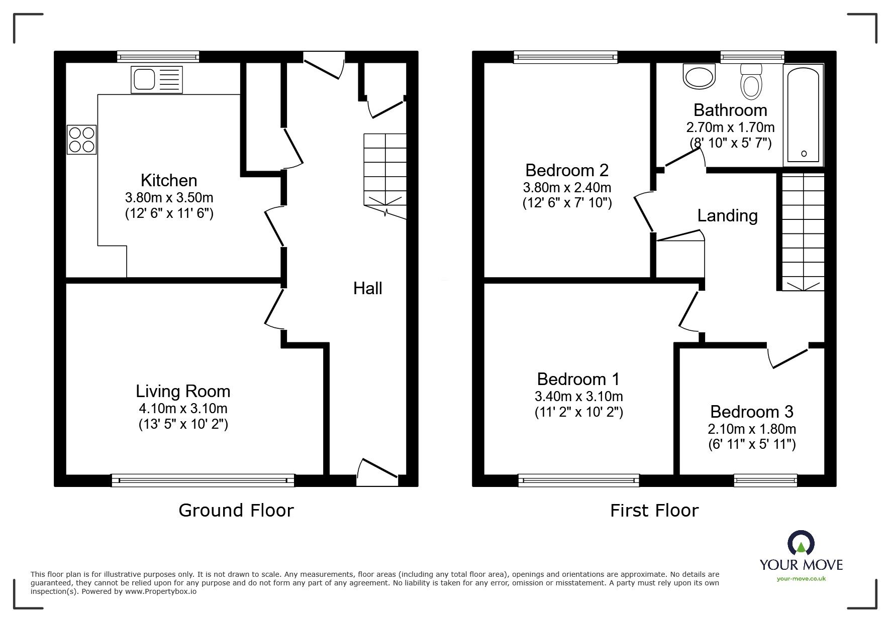 Floorplan of 3 bedroom End Terrace House for sale, Greyhound Drive, Salford, Greater Manchester, M6