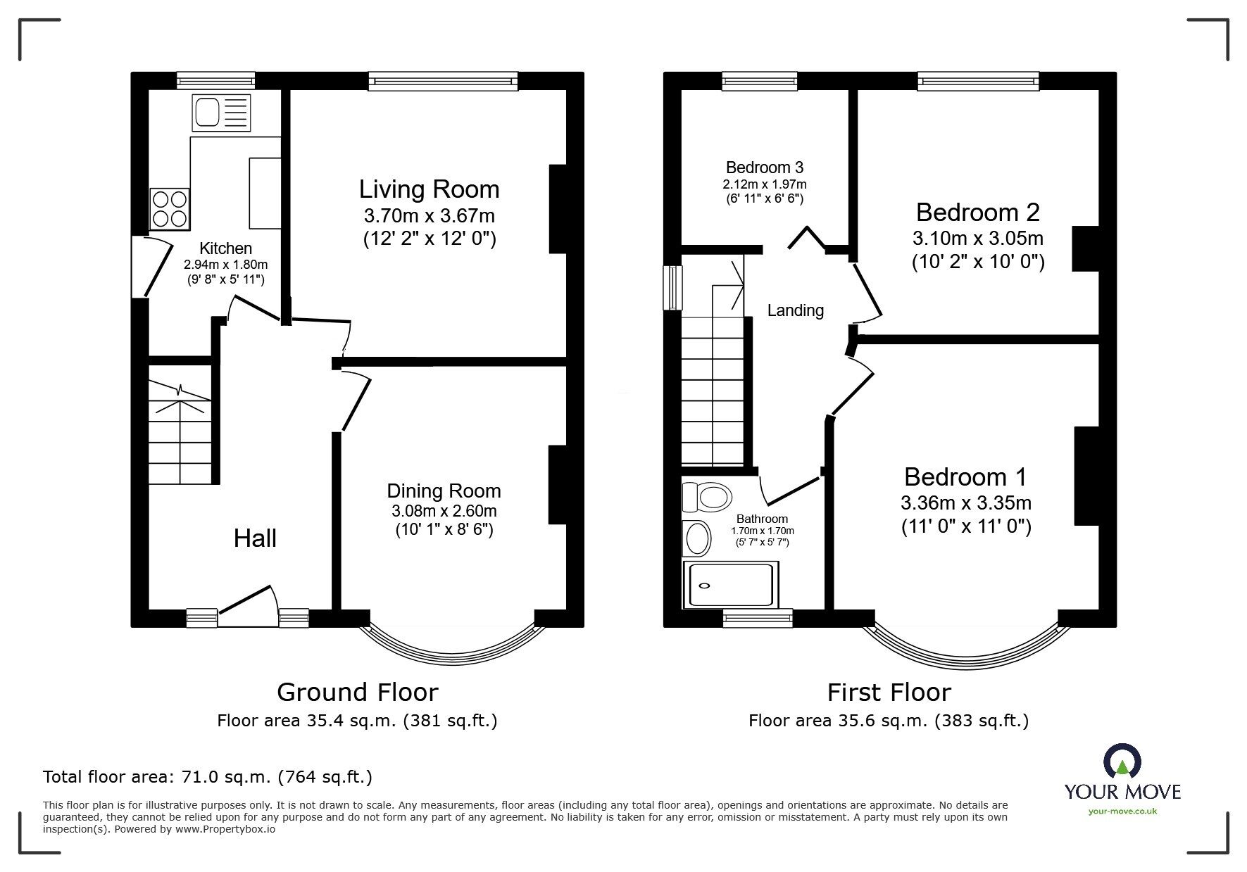 Floorplan of 3 bedroom Semi Detached House for sale, Entwisle Street, Wardley, Manchester, M27