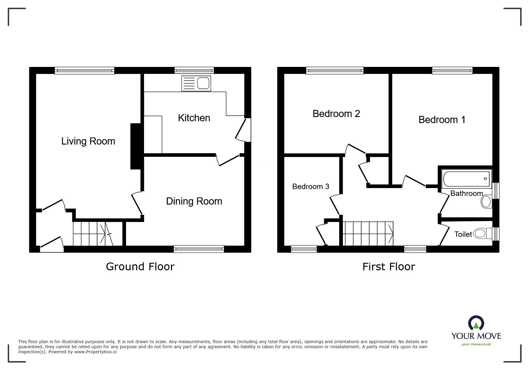 Floorplan of 3 bedroom Semi Detached House for sale, Queensway, Clifton, Manchester, M27